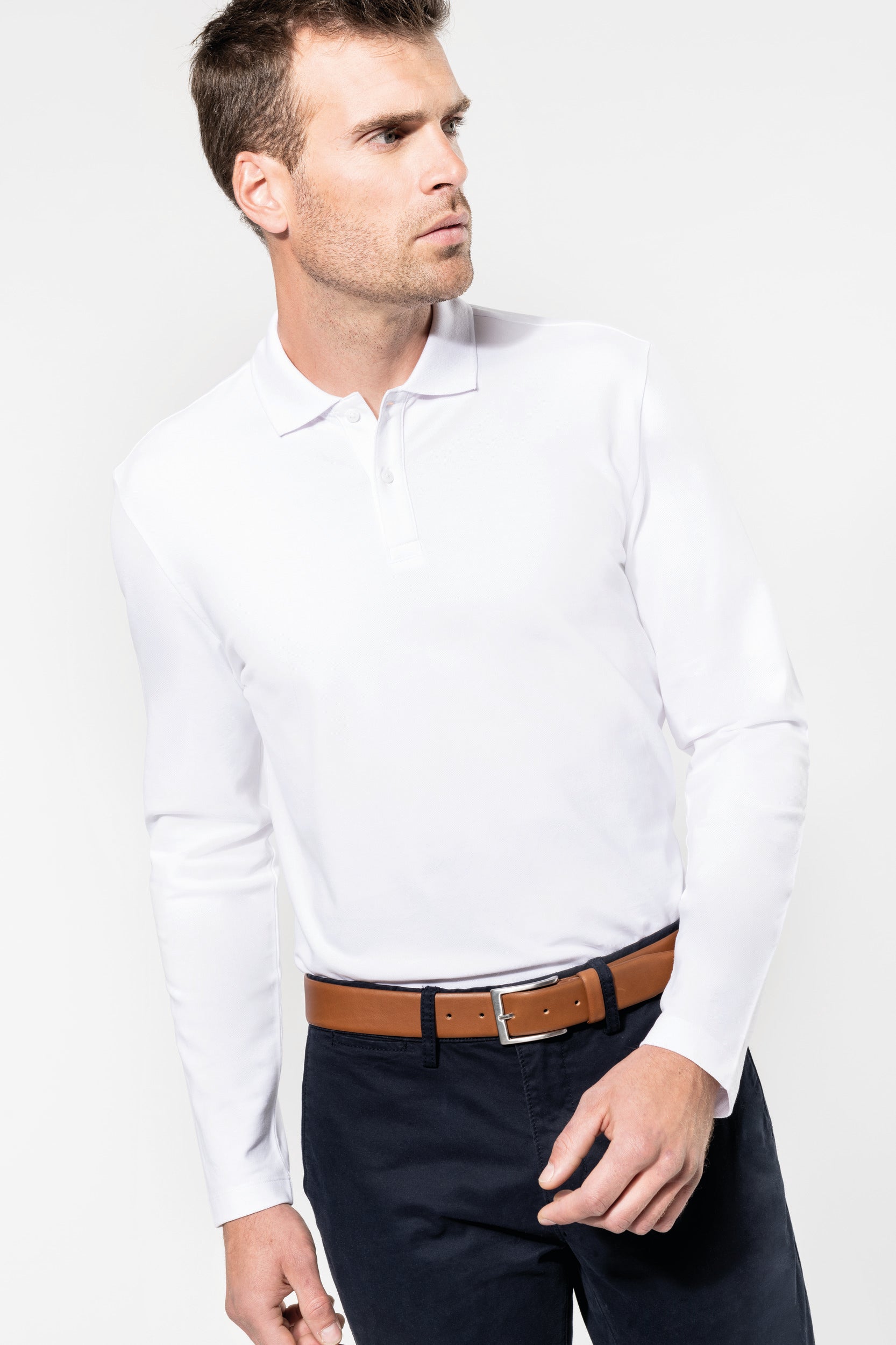 Polo Supima® manches longues homme