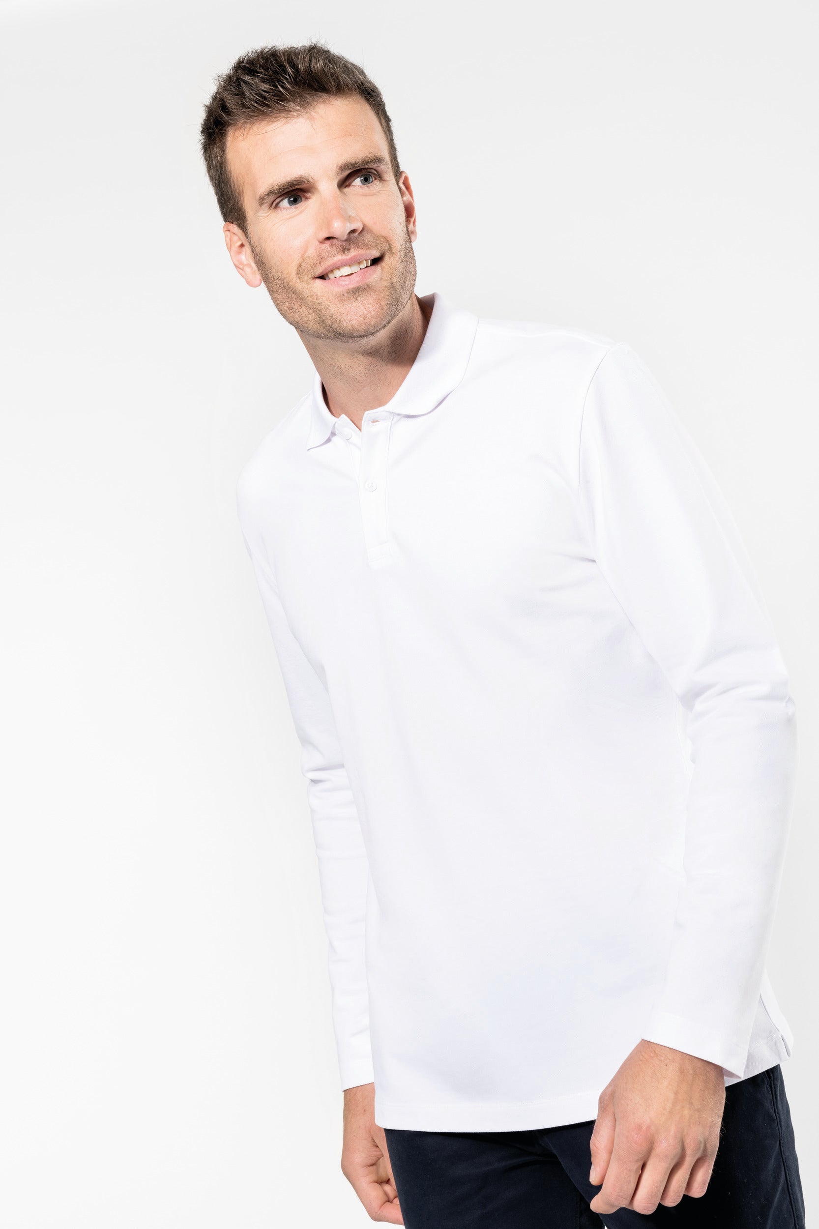 Polo Supima® manches longues homme