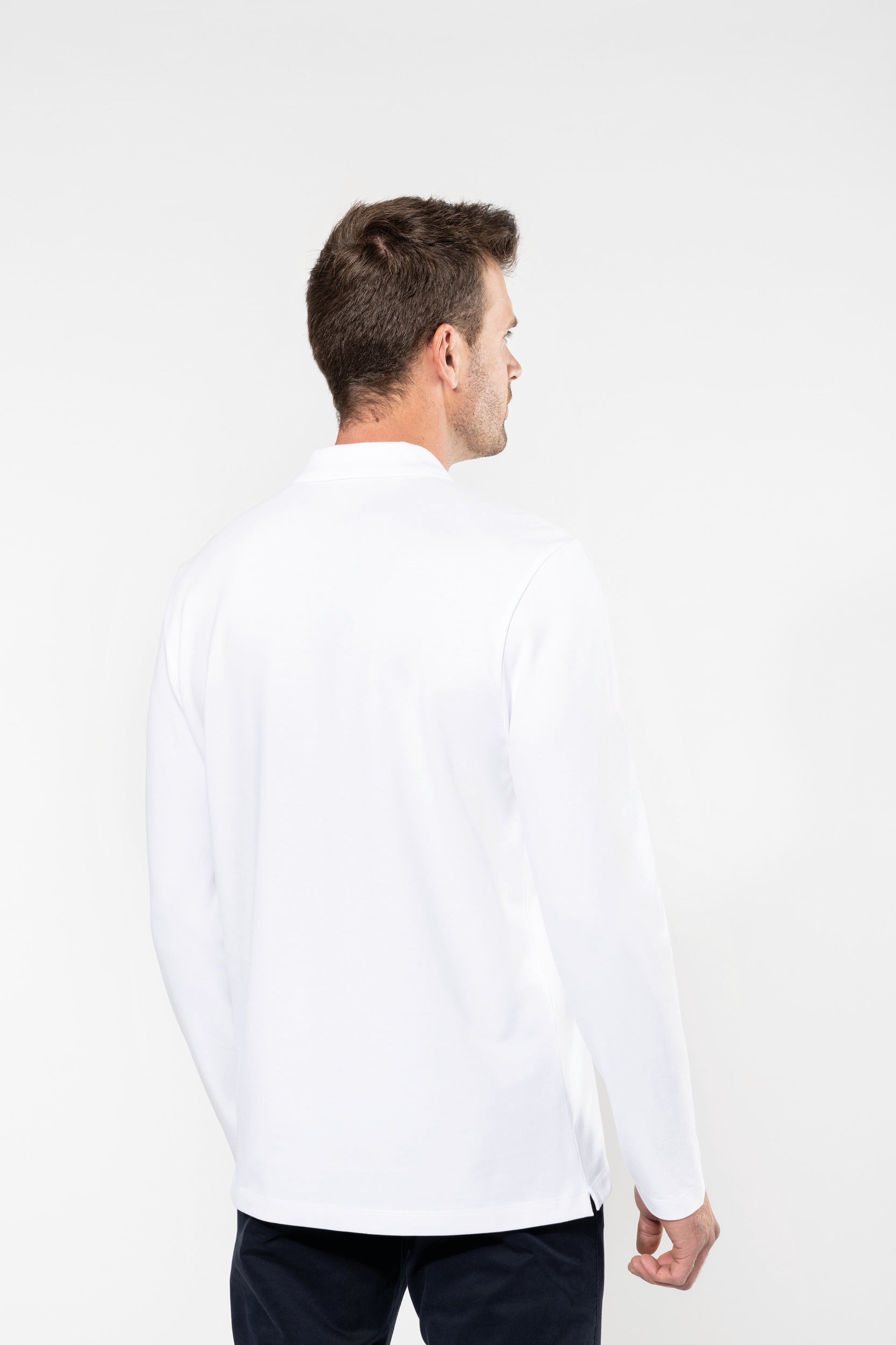 Polo Supima® manches longues homme