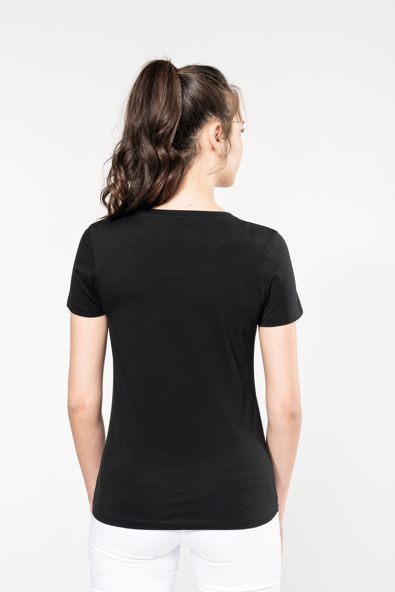 T-shirt Supima® col rond manches courtes femme