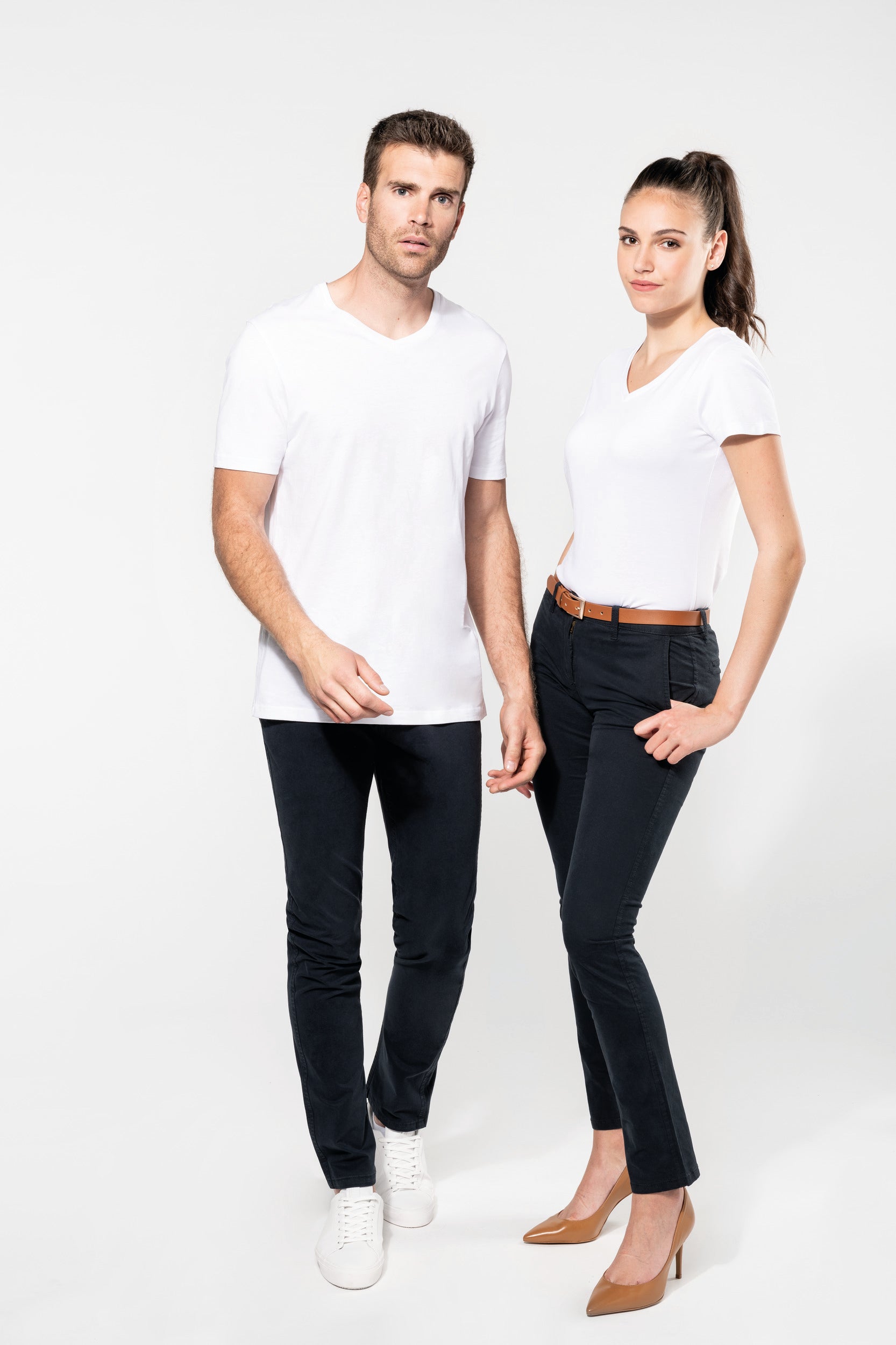 T-shirt Supima® col V manches courtes homme
