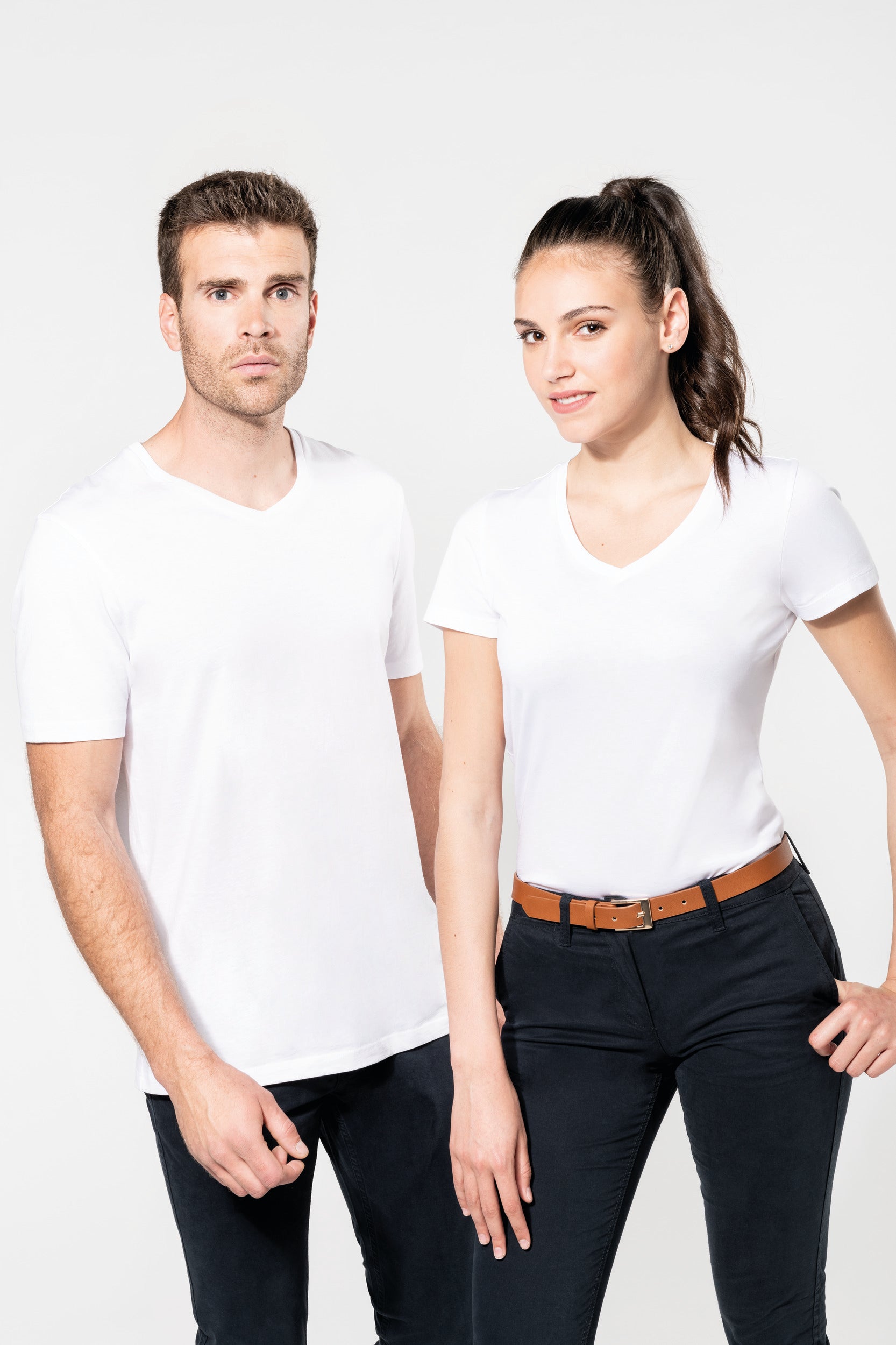 T-shirt Supima® col V manches courtes homme