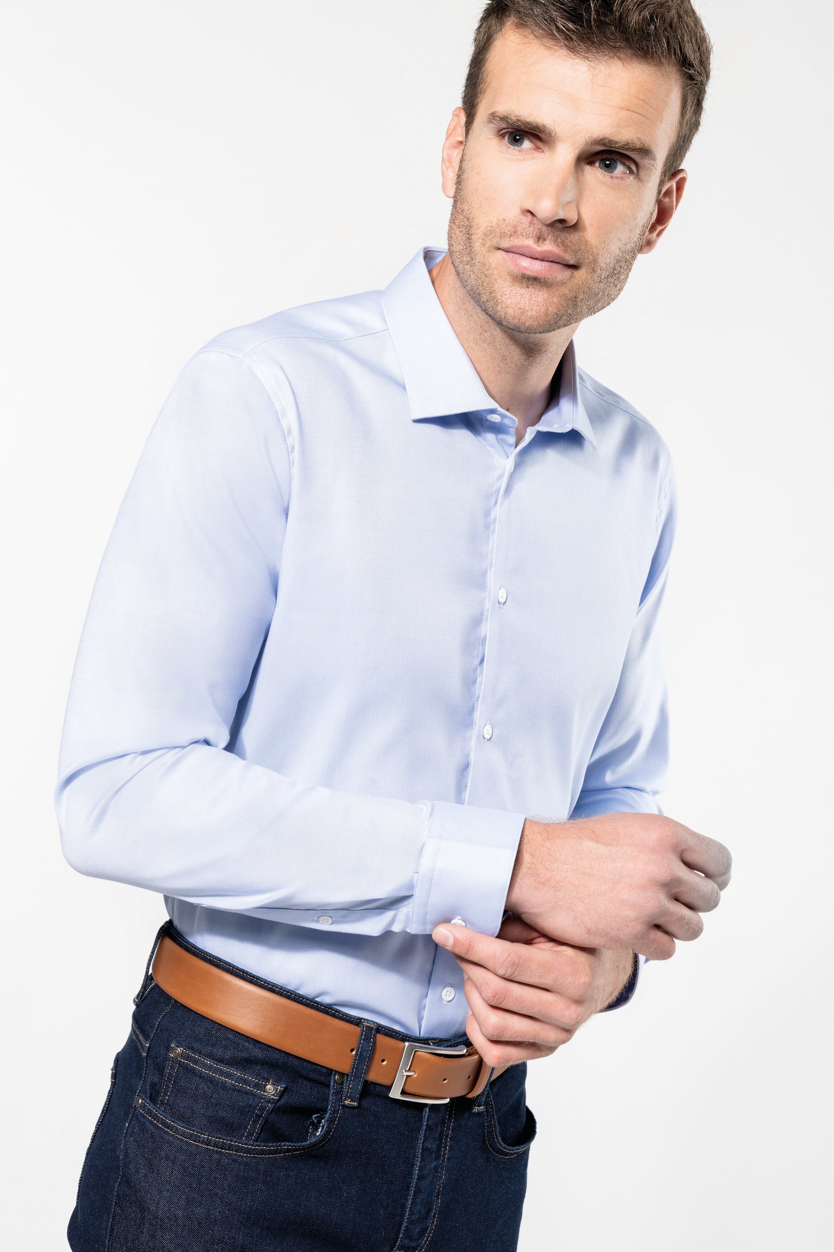 Chemise Oxford pinpoint manches longues homme