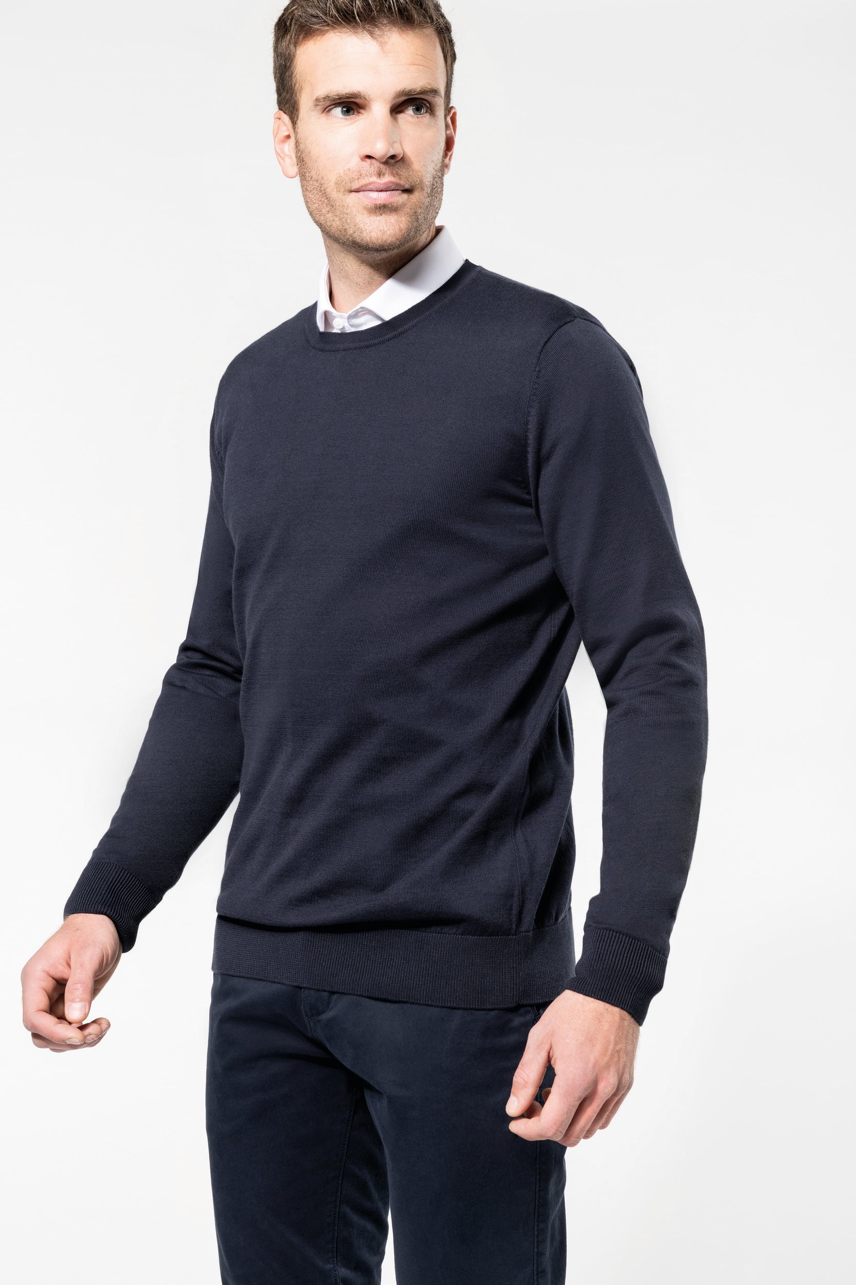 Men's Supima® round neck sweater