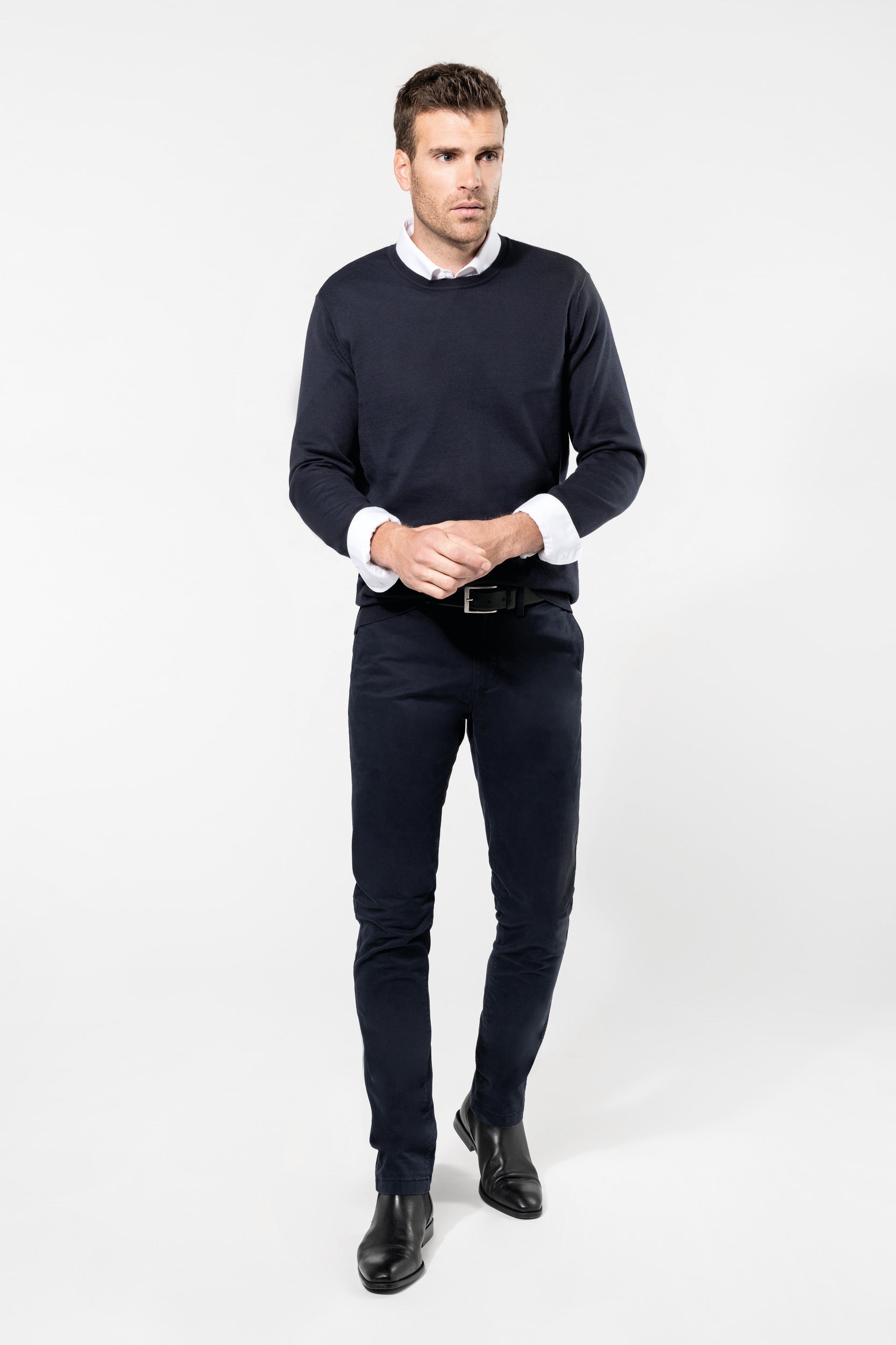 Men's Supima® round neck sweater