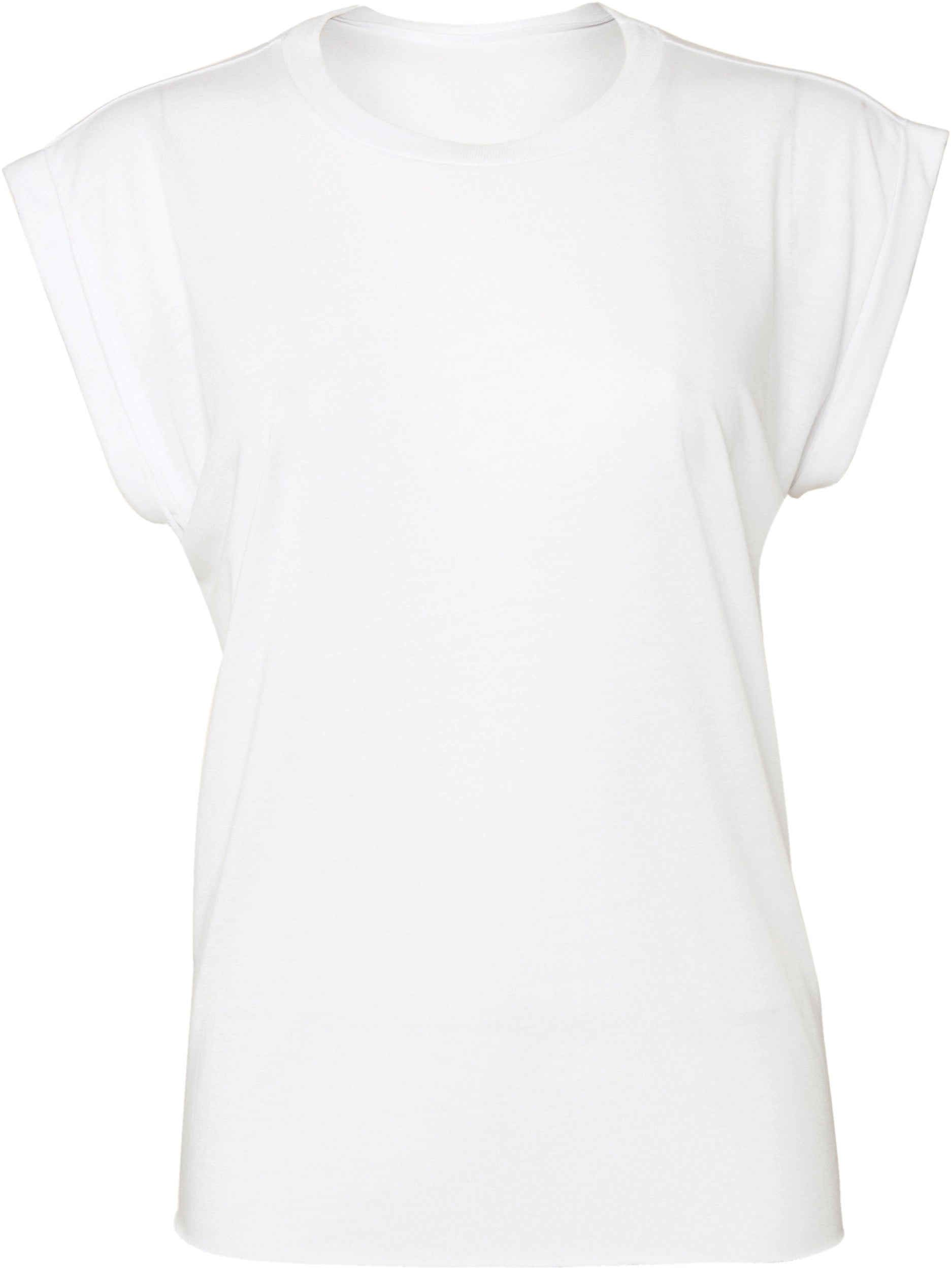 Soepel vallend T-shirt met opgerolde mouwen