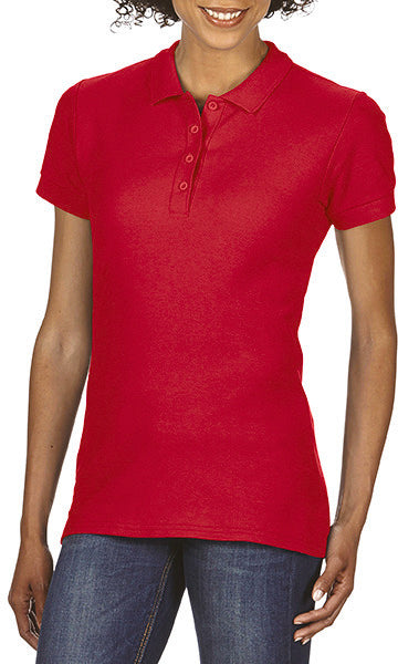 Softstyle dubbel piqué-poloshirt voor dames