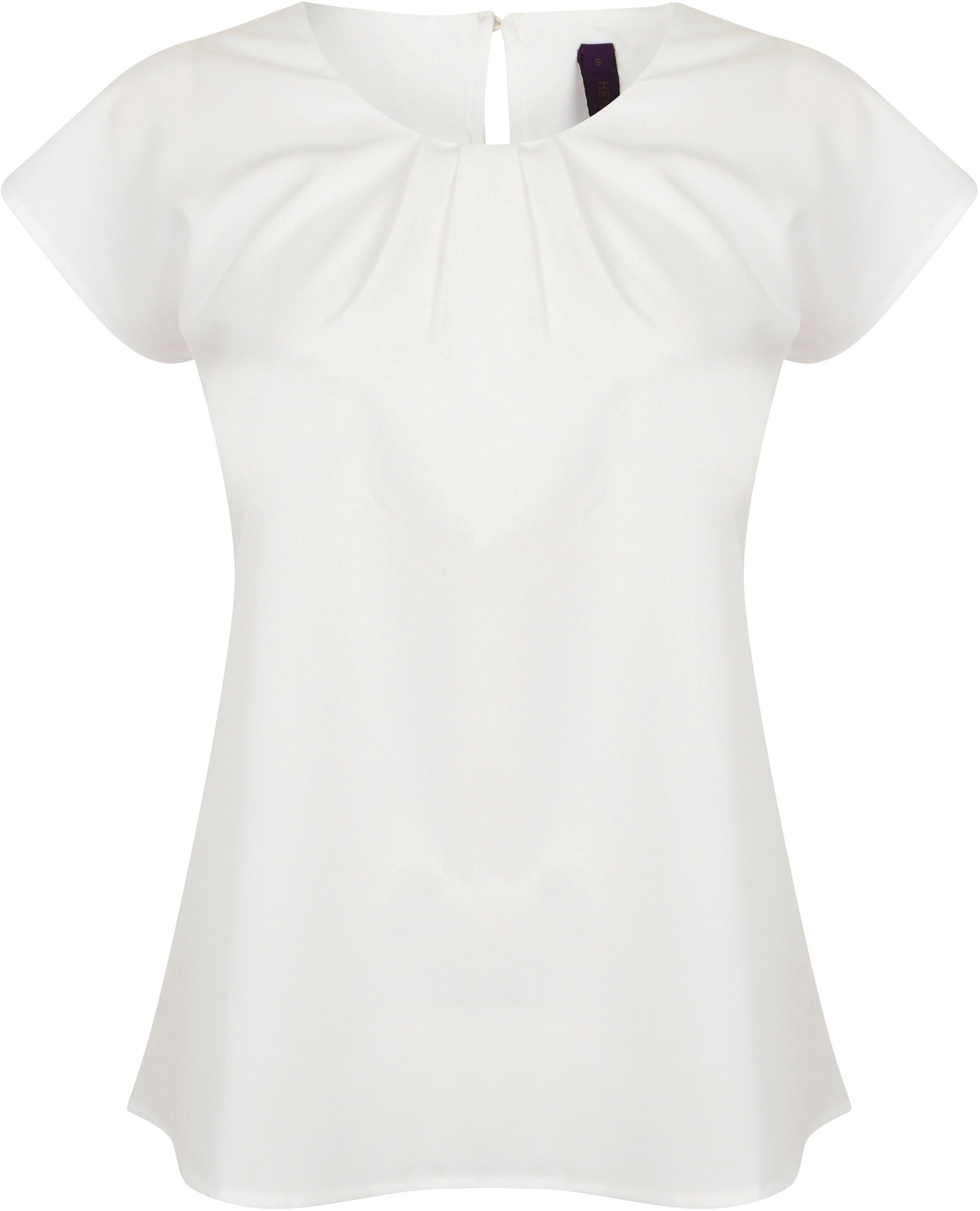 Top col plissé femme