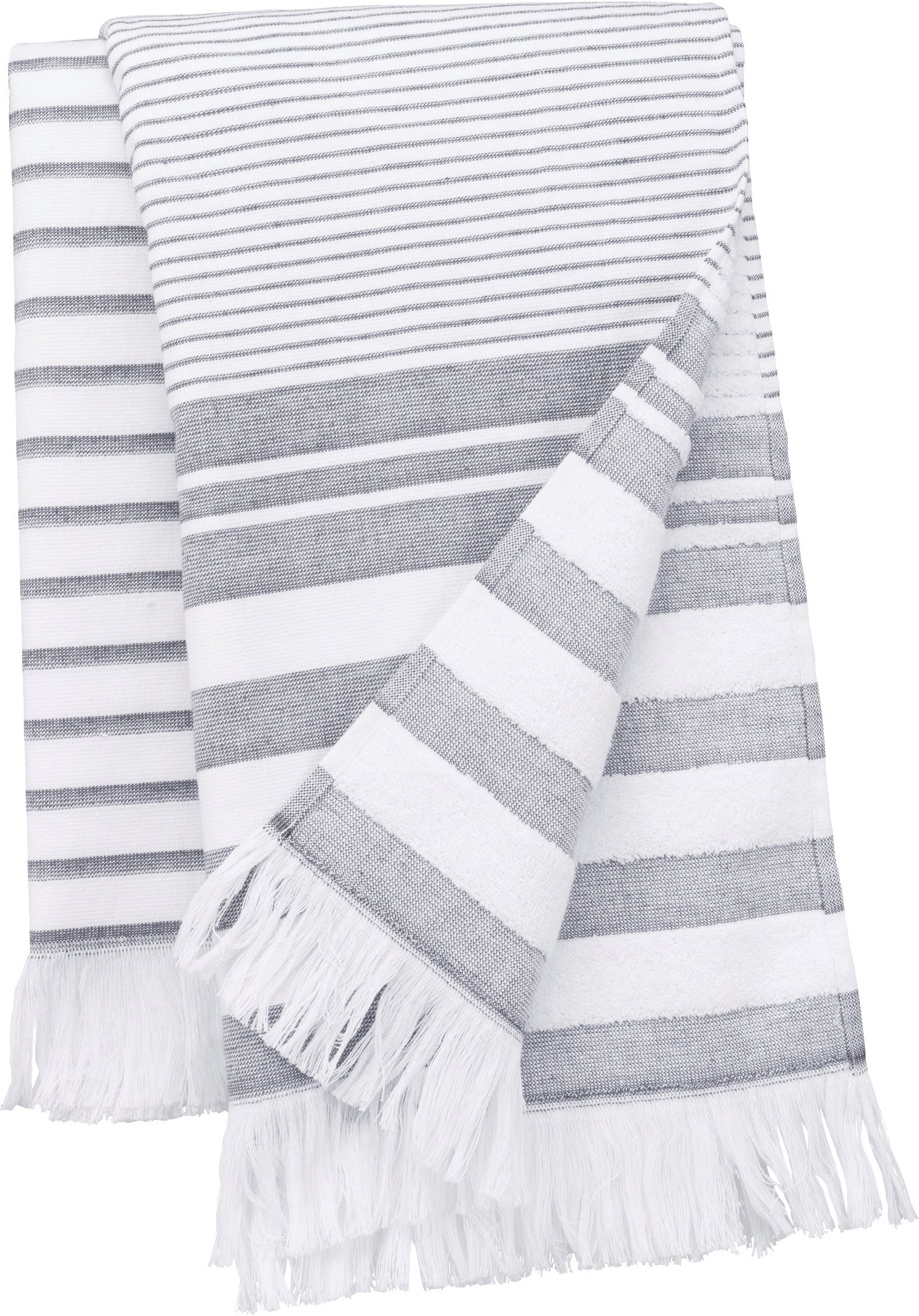 Fouta gestreept met franjes