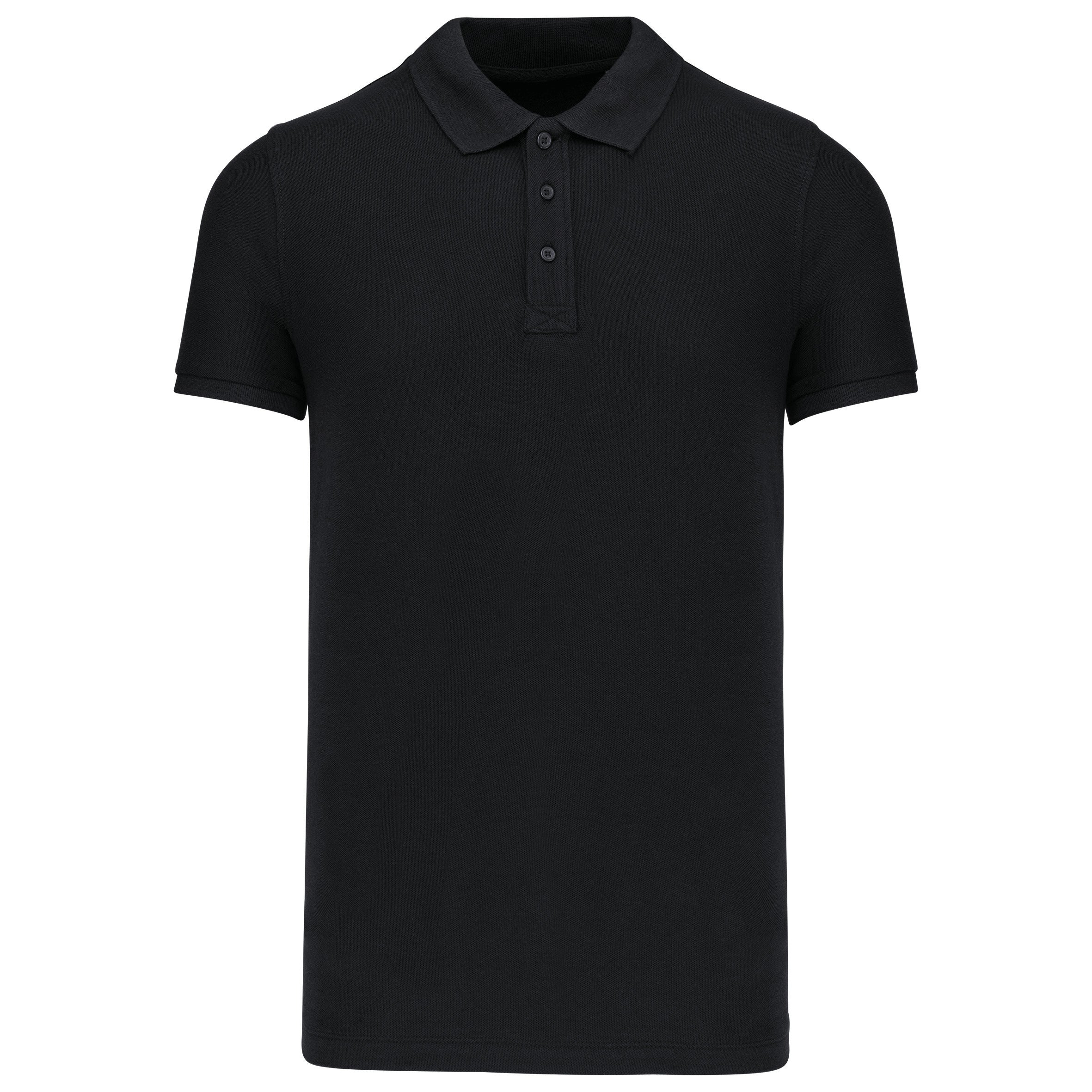 Men's short-sleeved organic piqué polo shirt