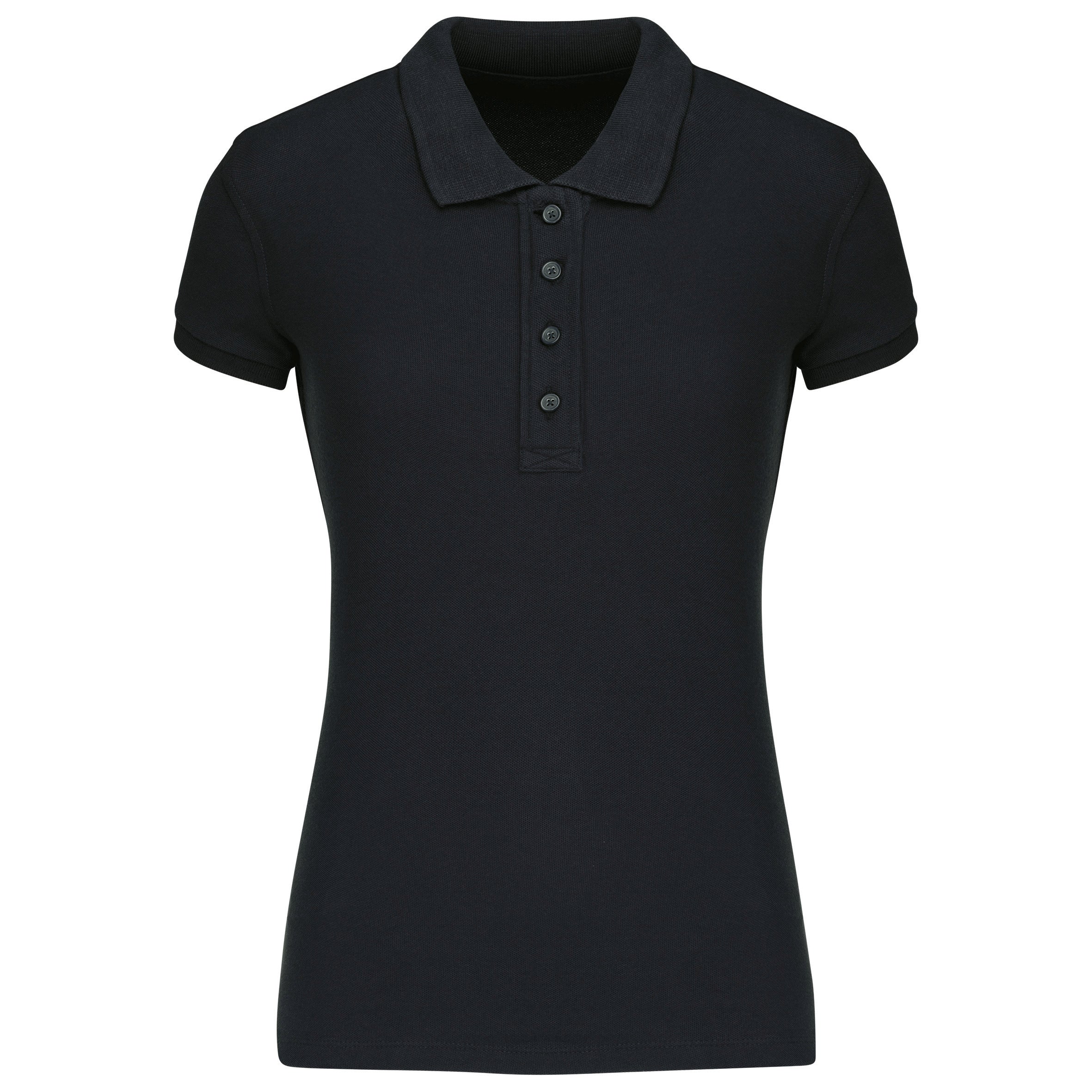 Women's short-sleeved organic piqué polo shirt
