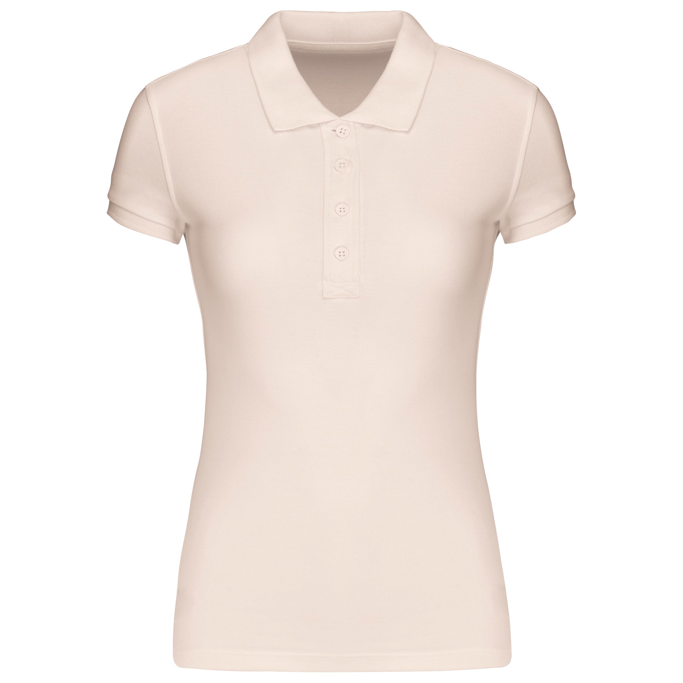Women's short-sleeved organic piqué polo shirt