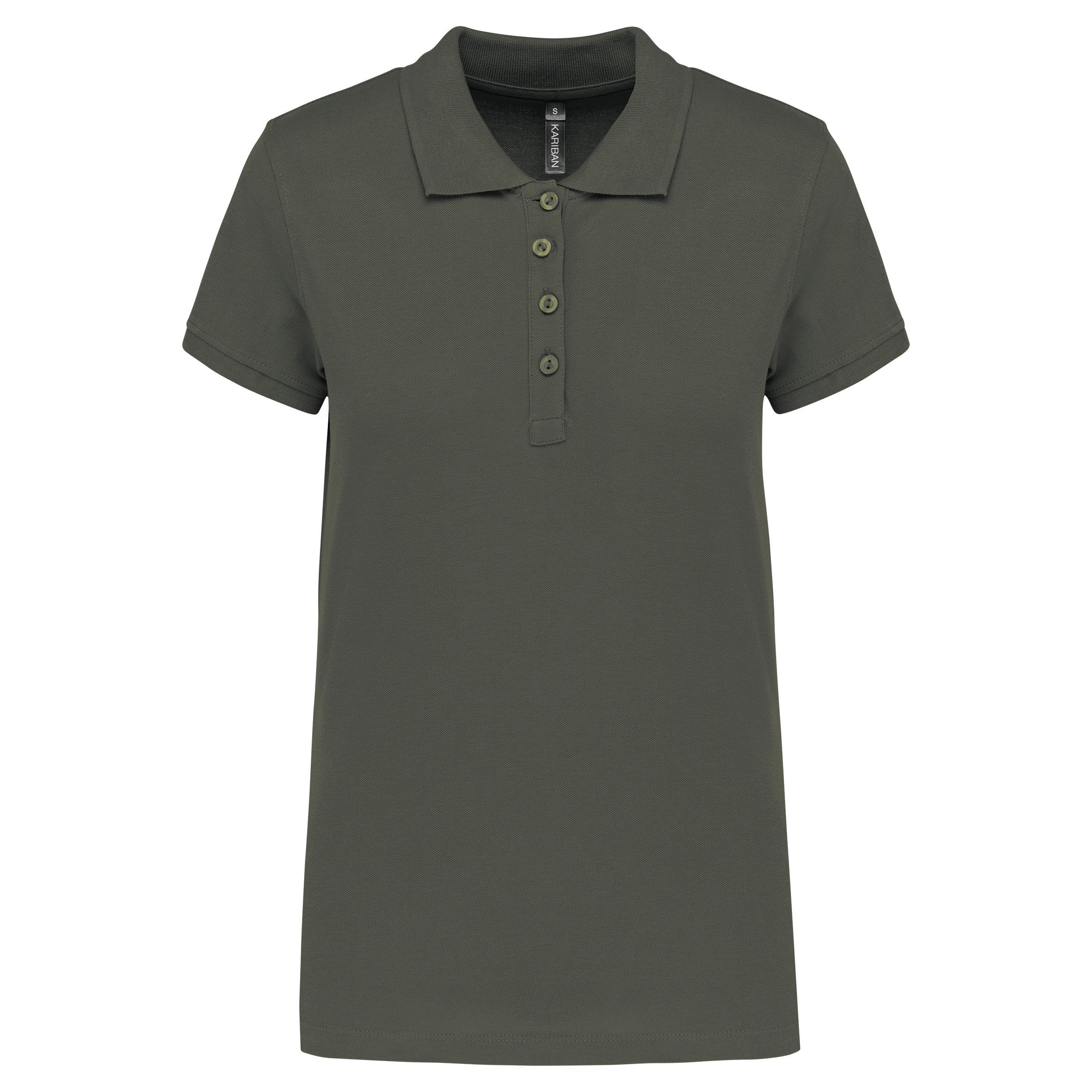Women's short-sleeved piqué polo shirt