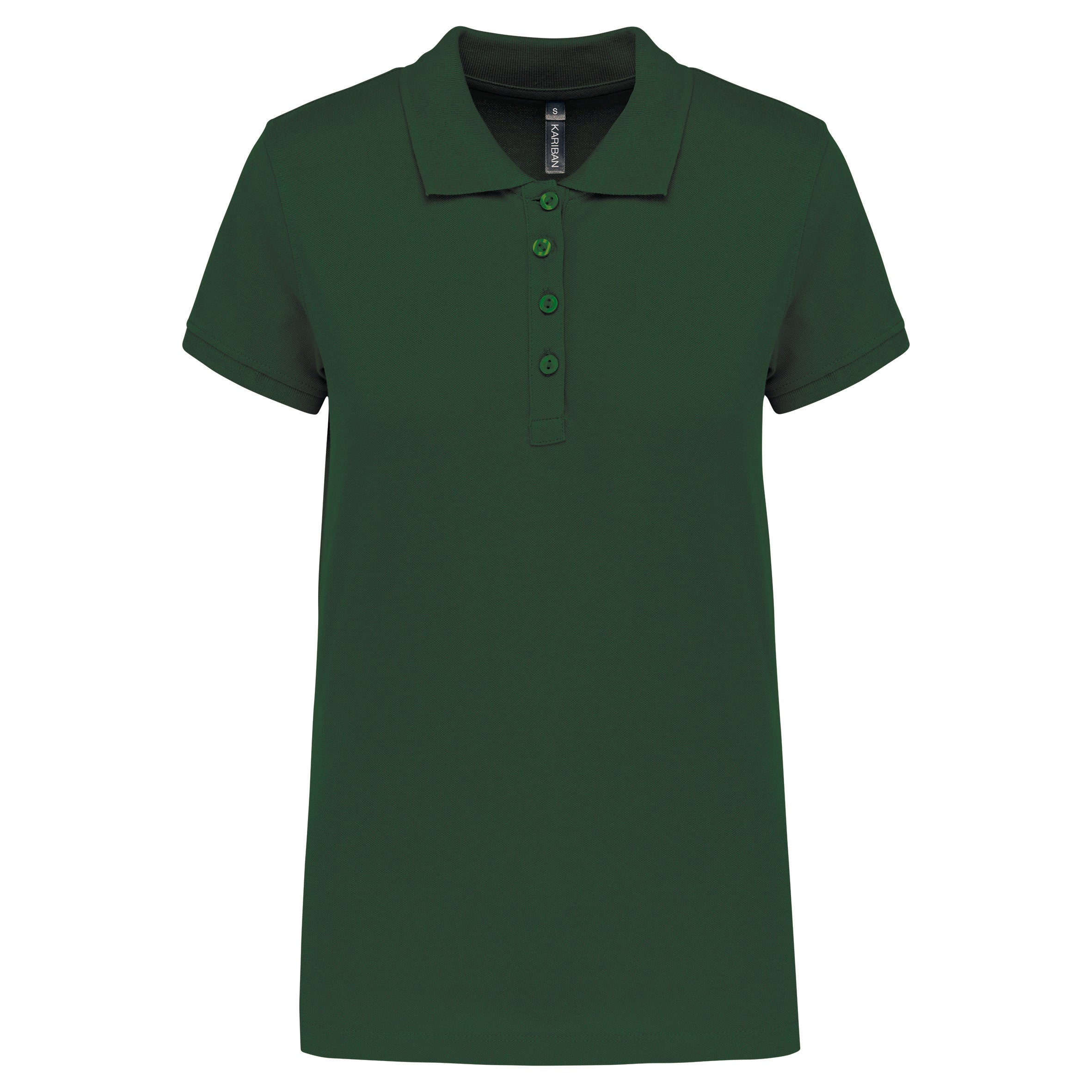 Women's short-sleeved piqué polo shirt
