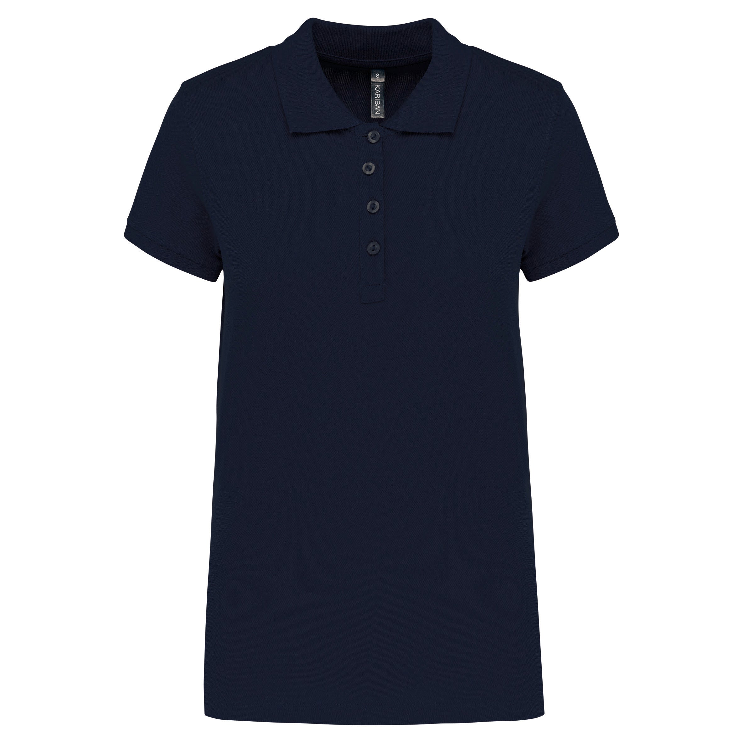 Women's short-sleeved piqué polo shirt