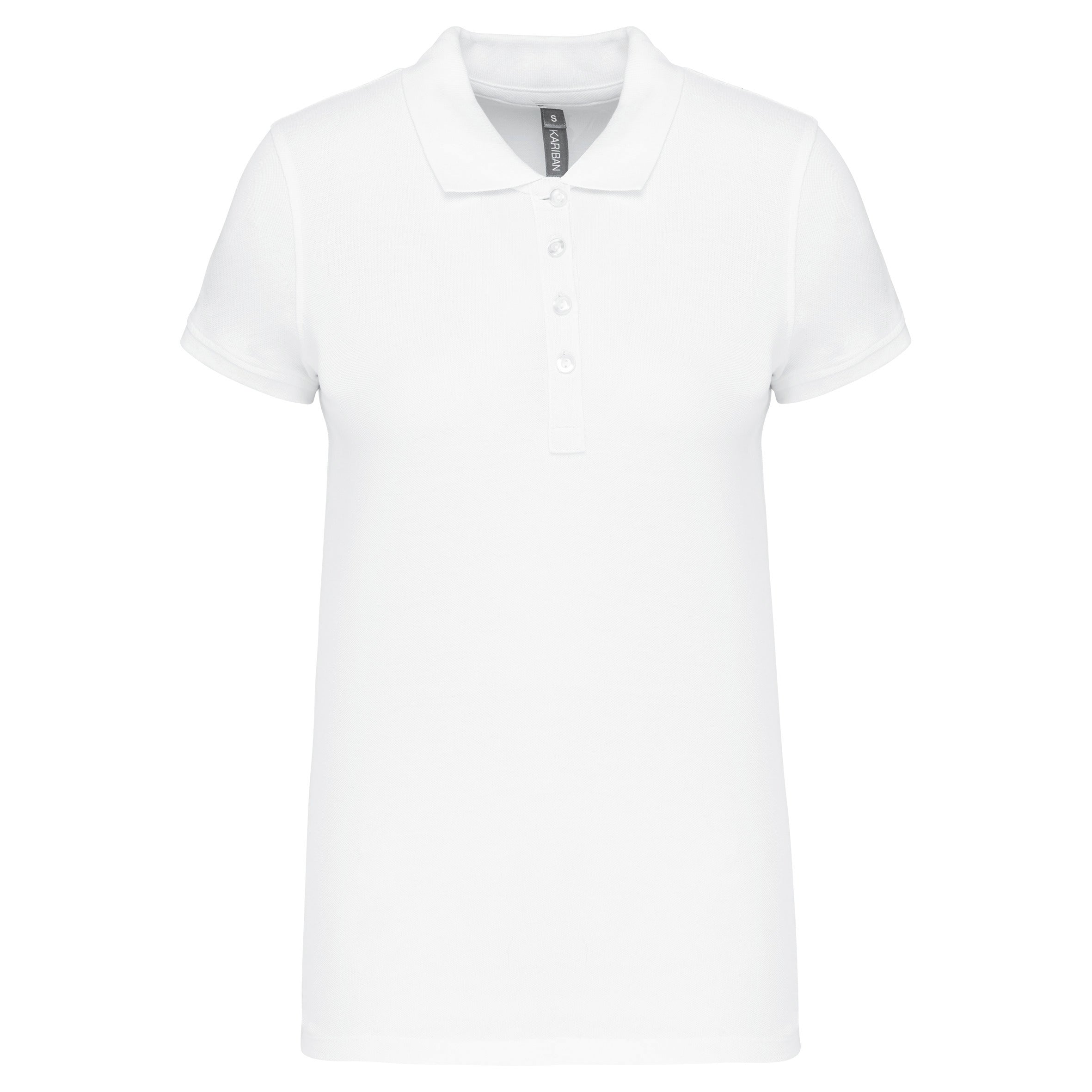 Women's short-sleeved piqué polo shirt