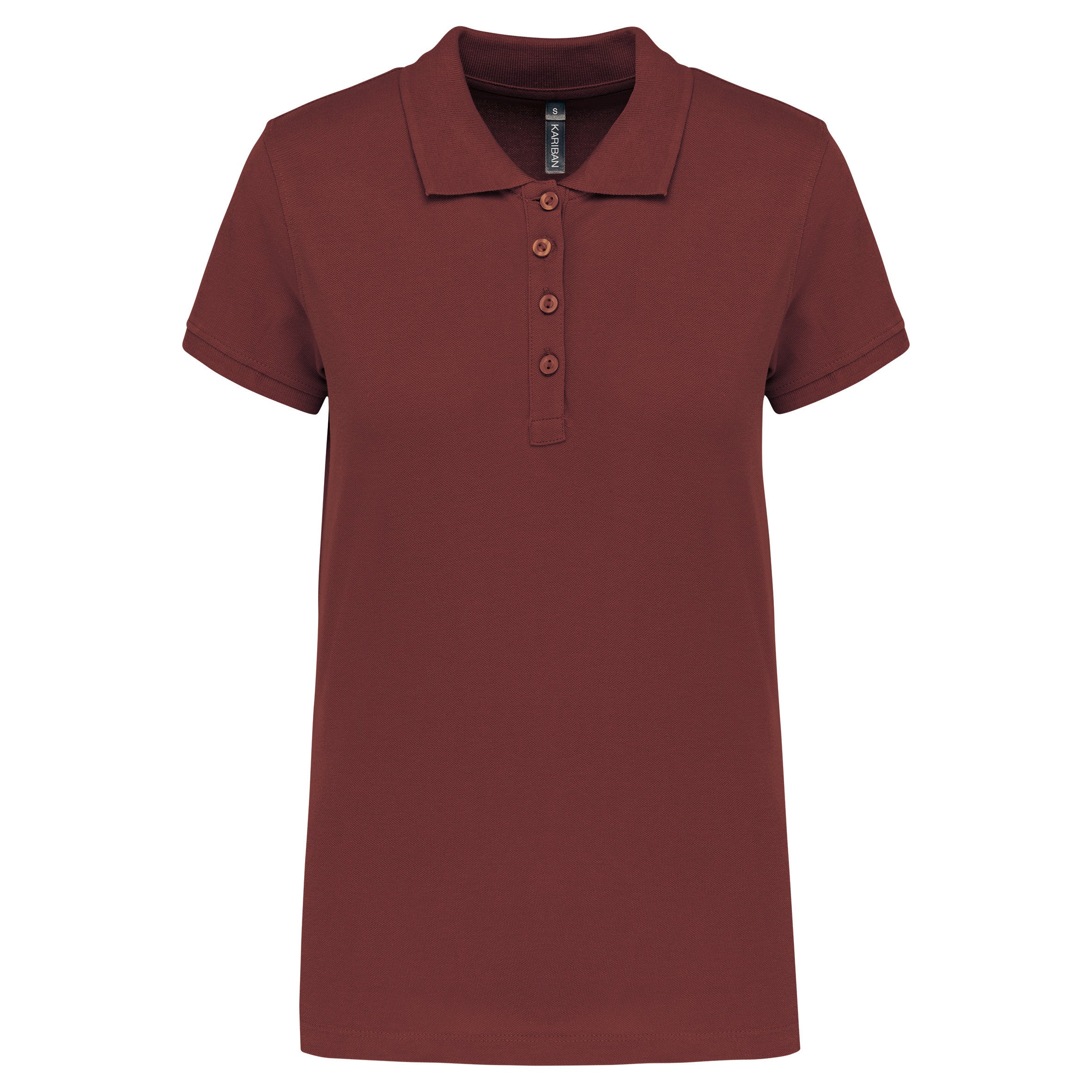 Women's short-sleeved piqué polo shirt