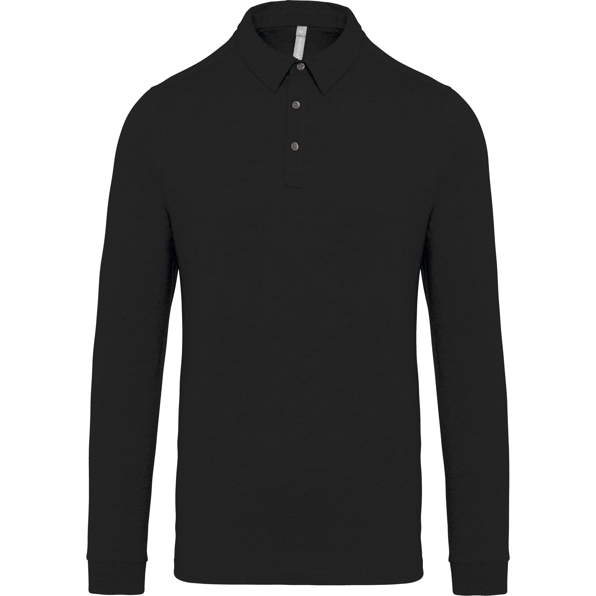 Men's long-sleeved jersey polo shirt