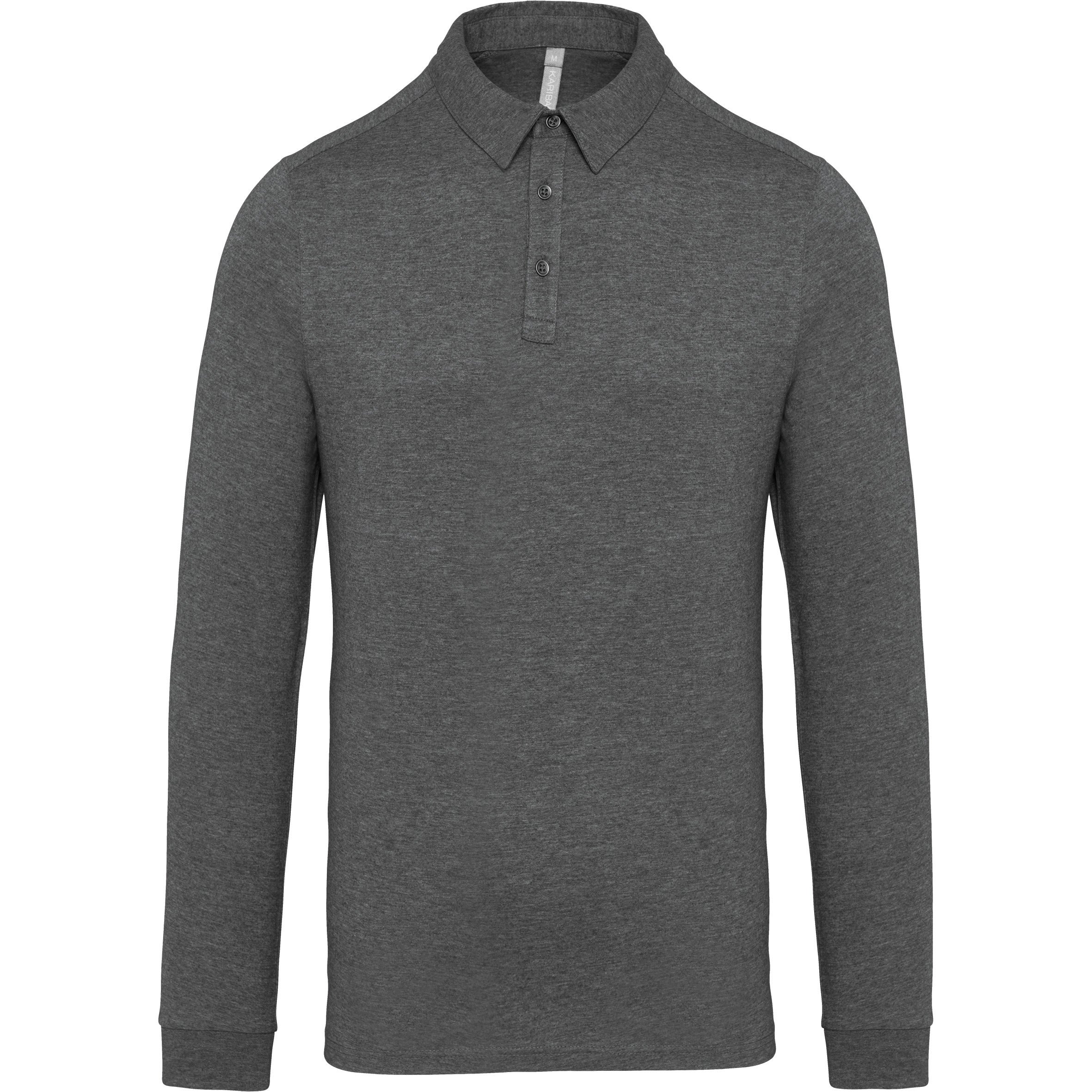 Men's long-sleeved jersey polo shirt