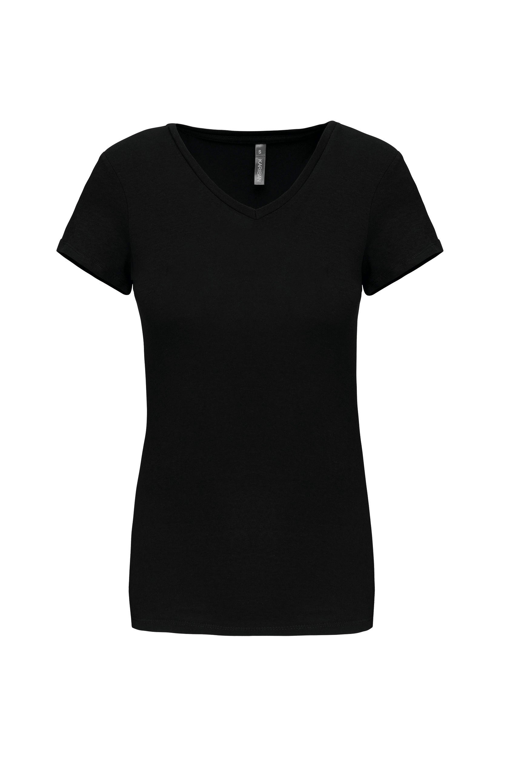 T-shirt col V manches courtes femme