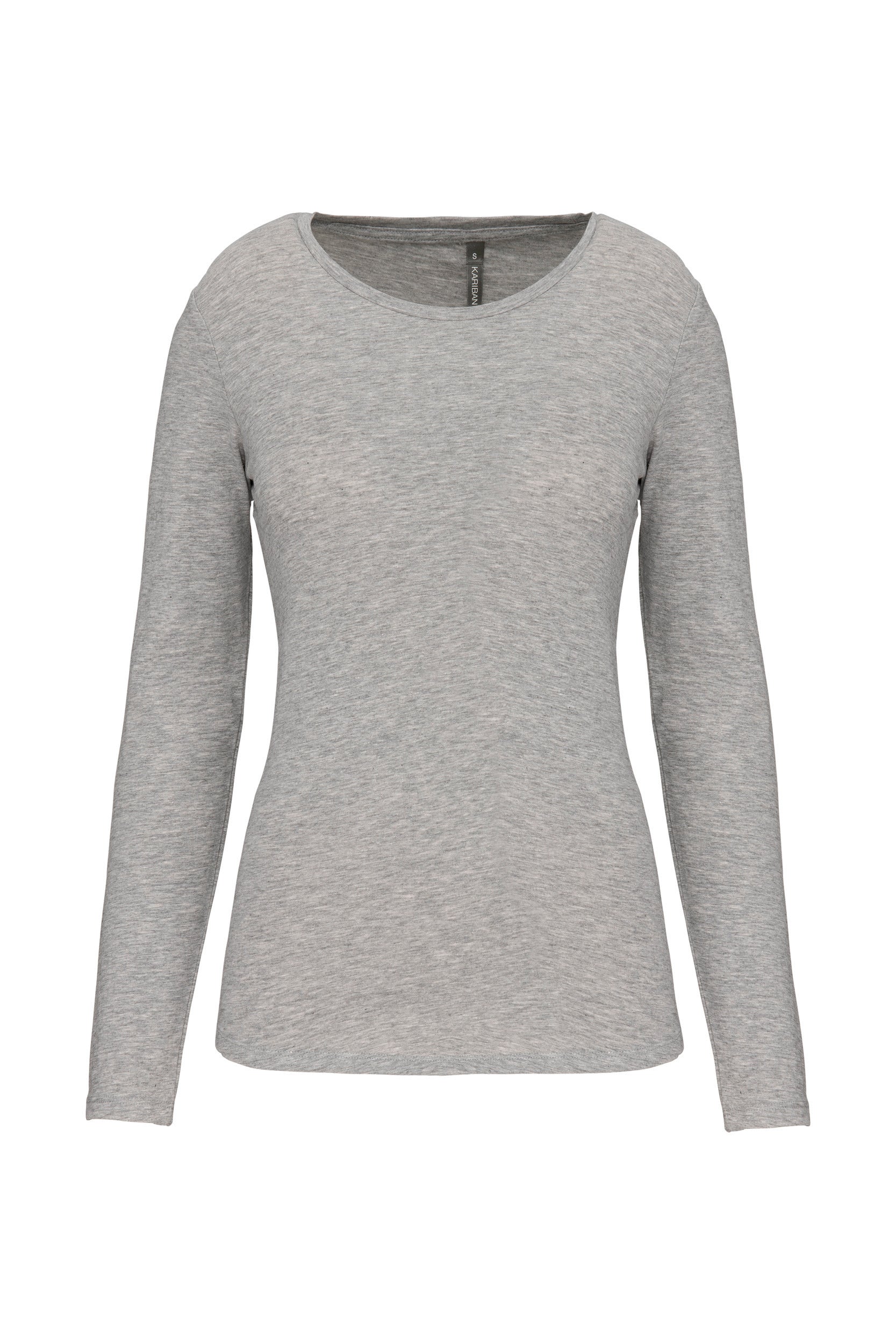 Dames T-shirt met lange mouwen en ronde hals