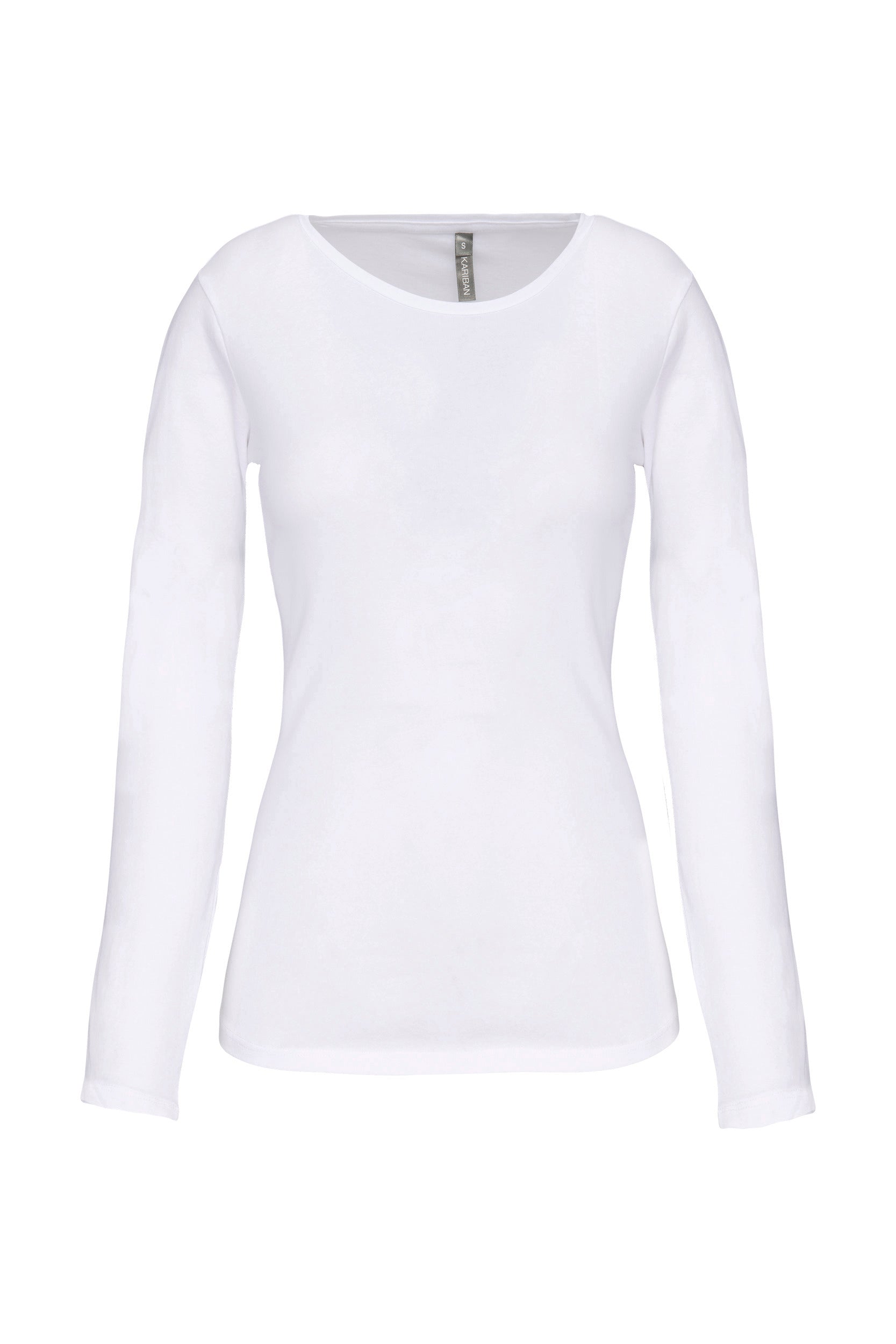 Dames T-shirt met lange mouwen en ronde hals