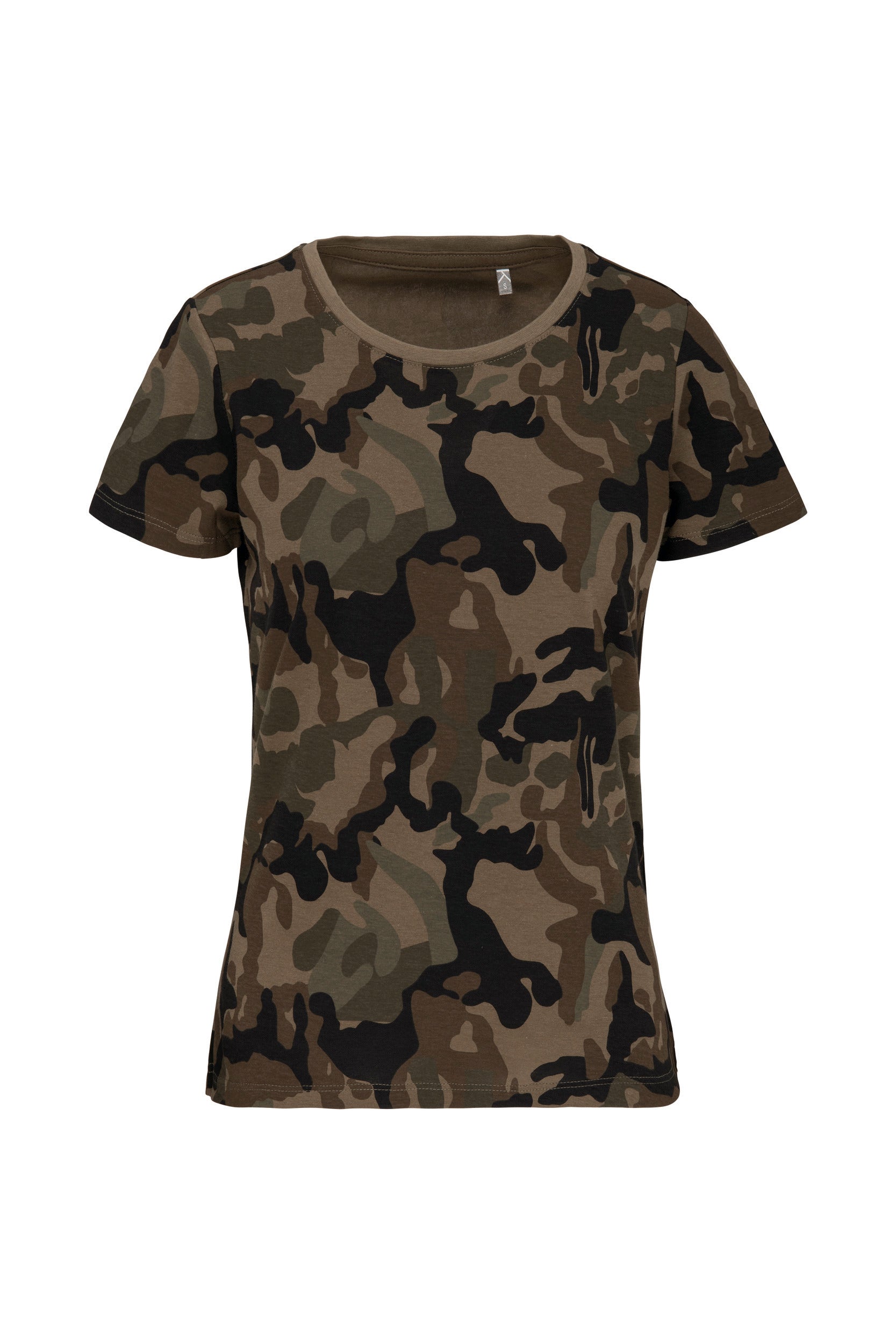 T-shirt camo manches courtes femme