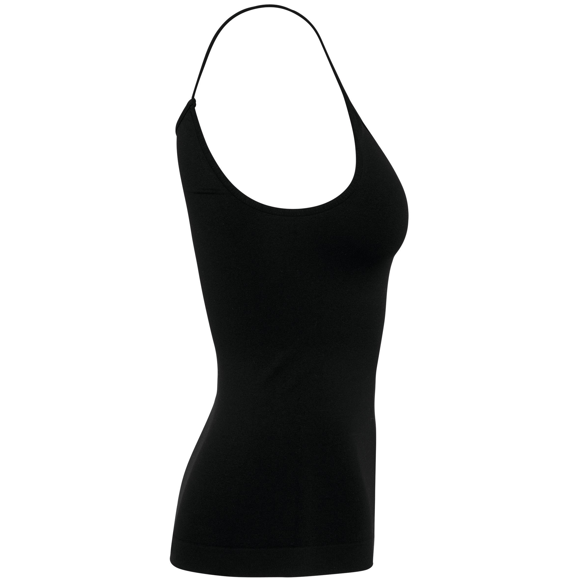 Eco-verantwoordelijke naadloze tanktop voor dames met dunne bandjes