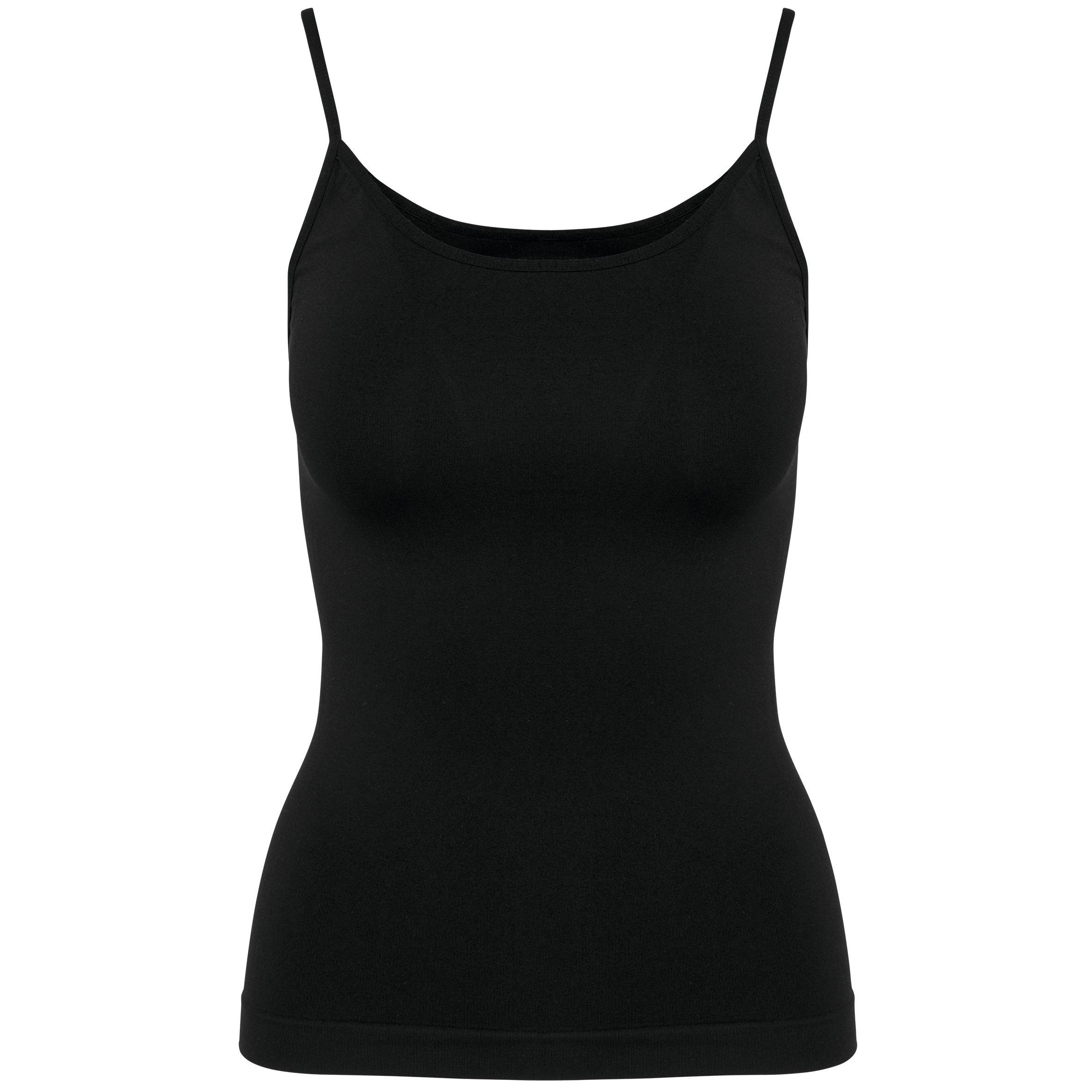 Eco-verantwoordelijke naadloze tanktop voor dames met dunne bandjes