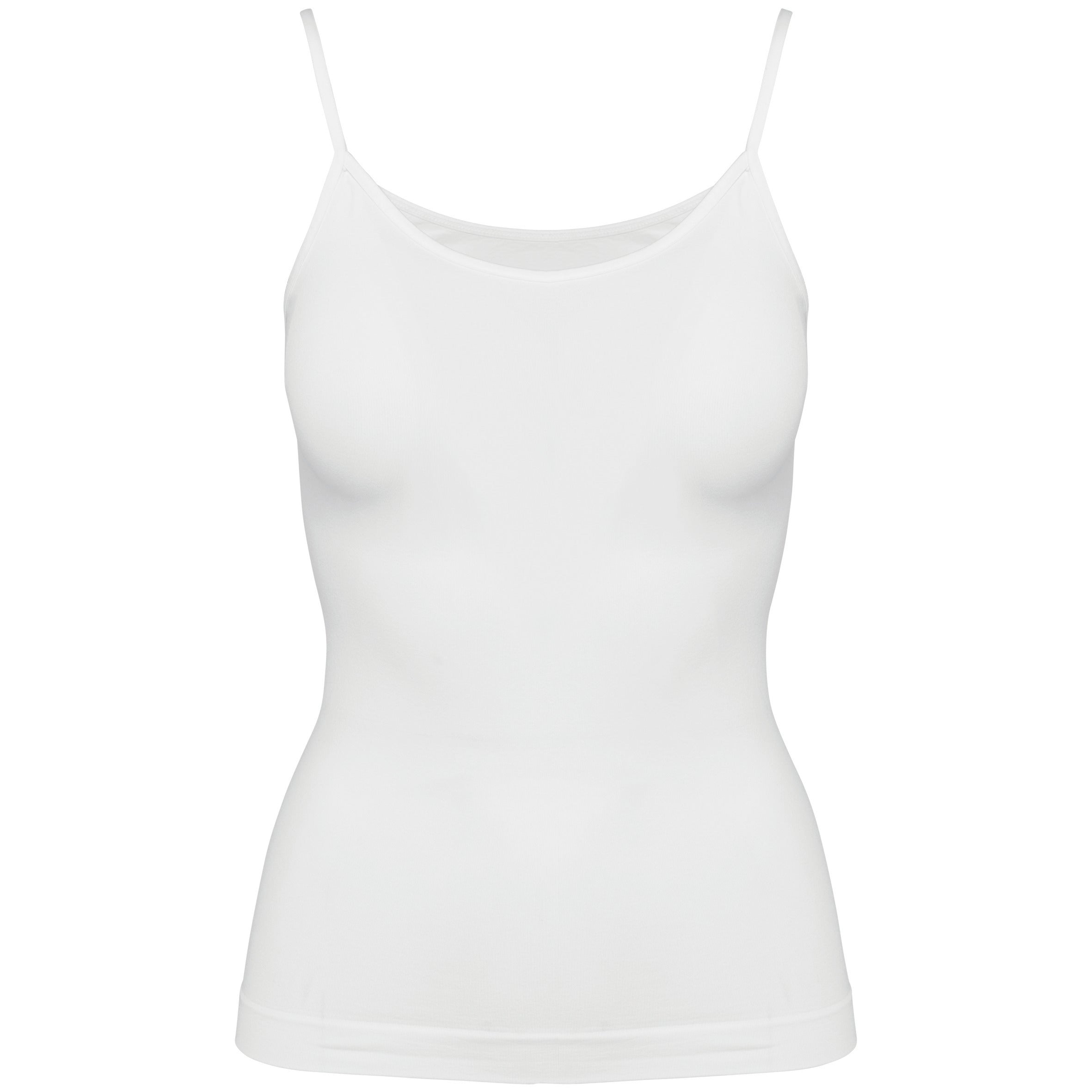 Eco-verantwoordelijke naadloze tanktop voor dames met dunne bandjes