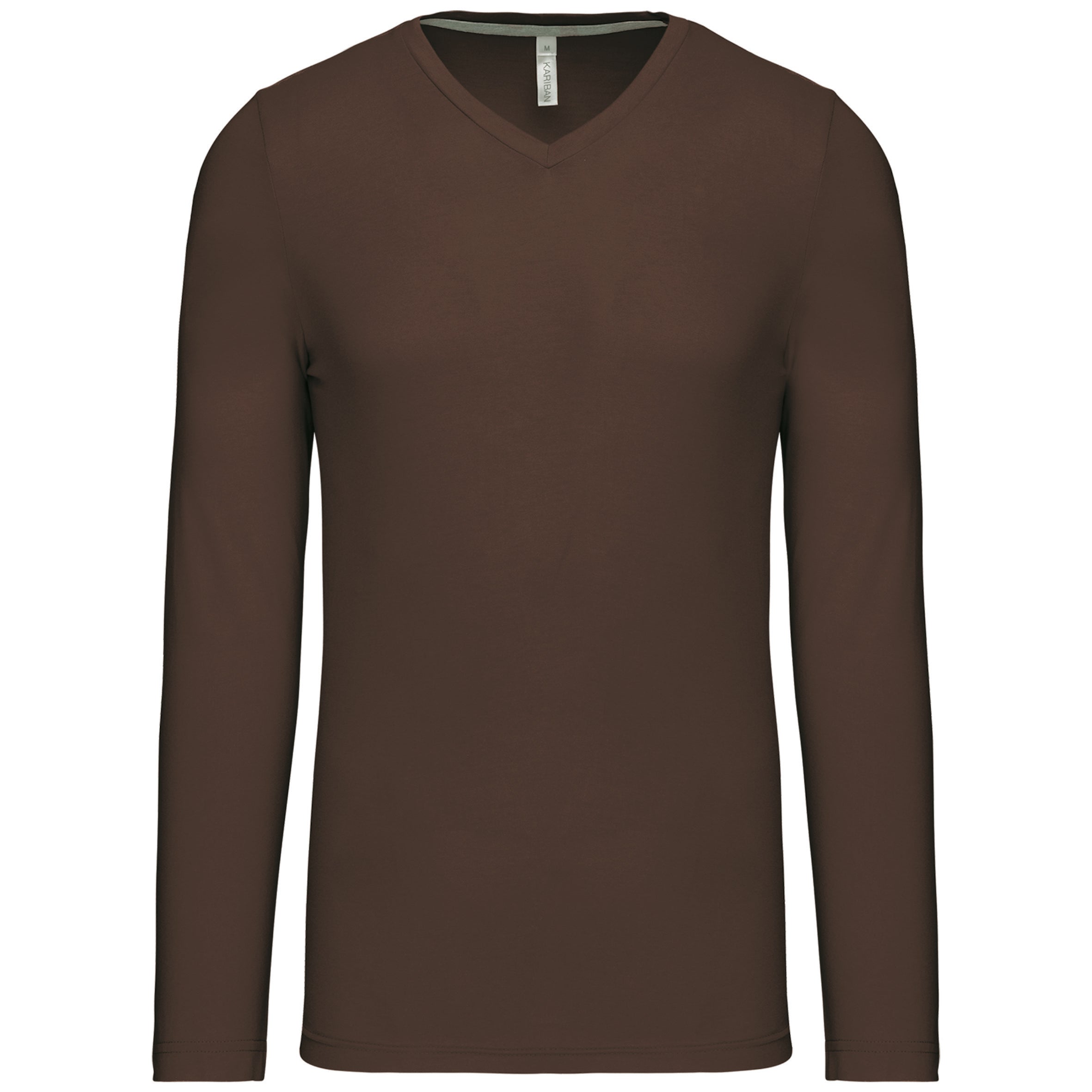 T-shirt col V manches longues