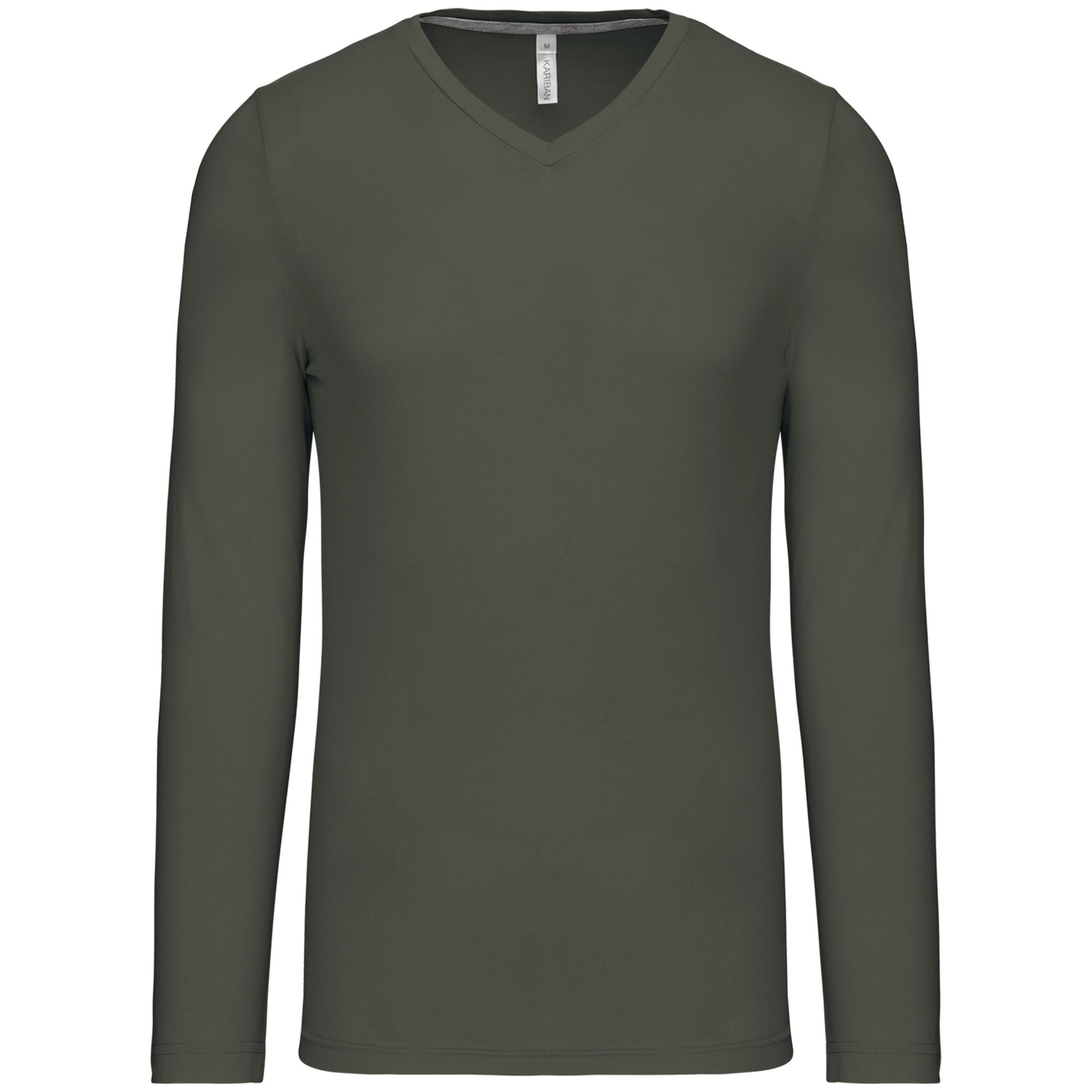 T-shirt col V manches longues