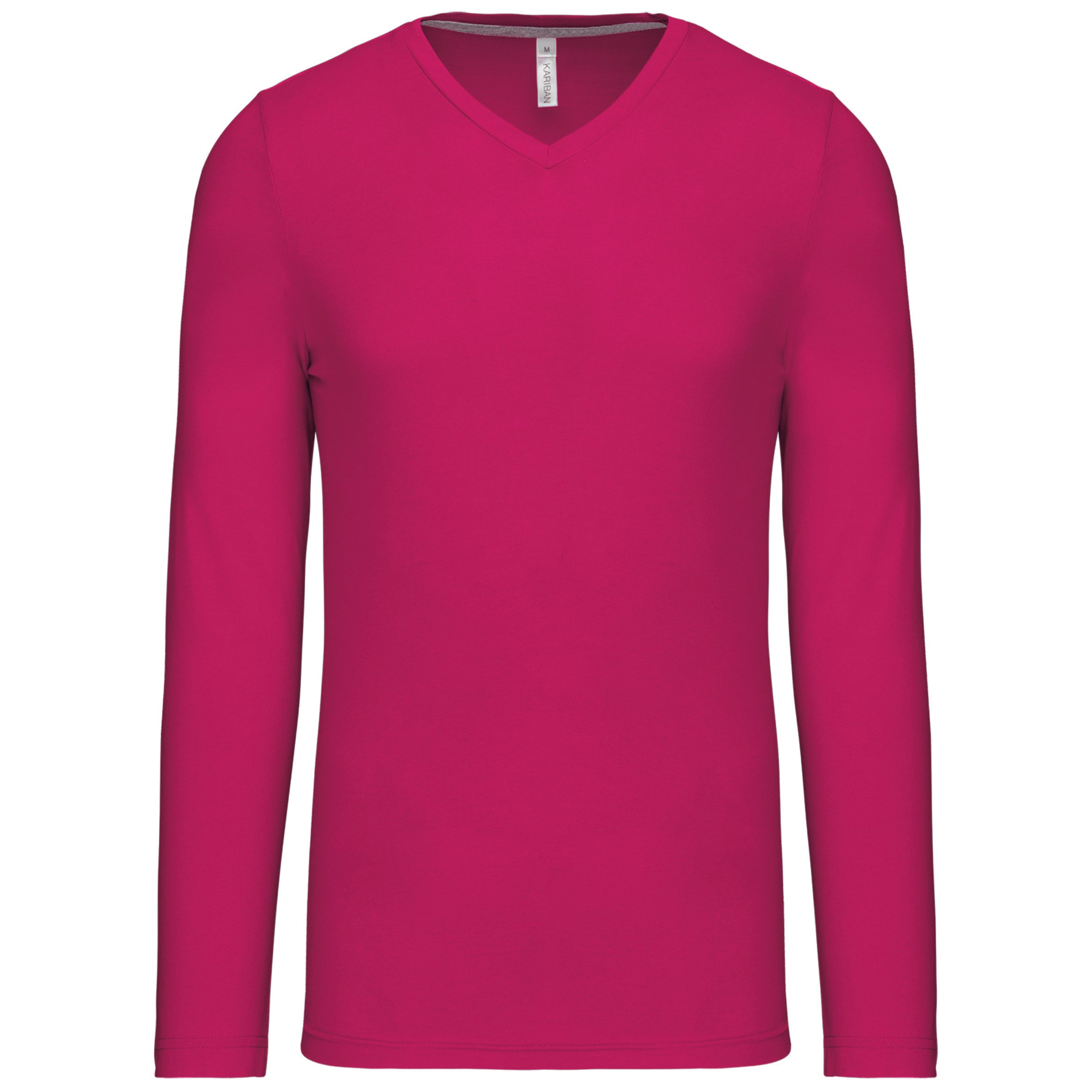 T-shirt col V manches longues