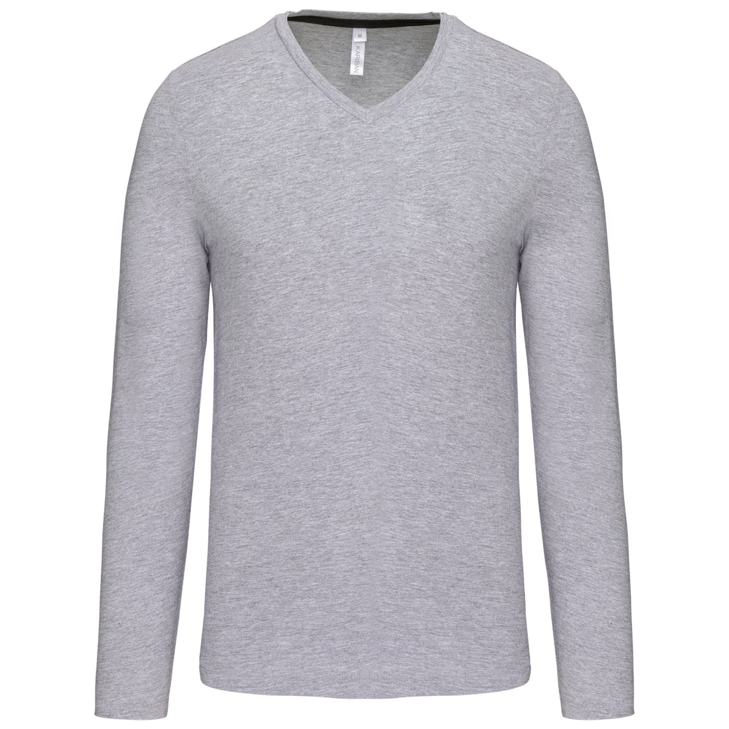 T-shirt col V manches longues