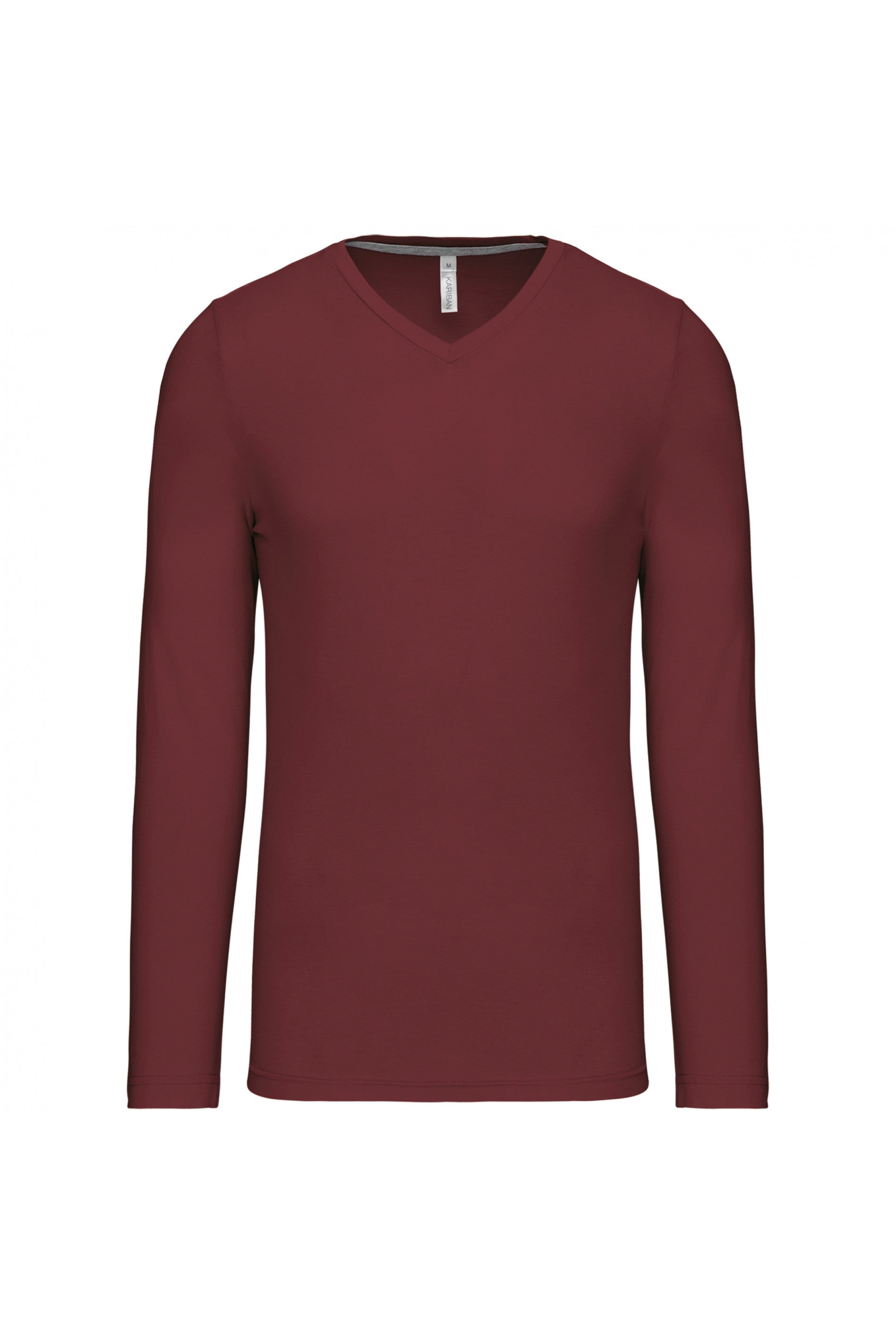 T-shirt col V manches longues
