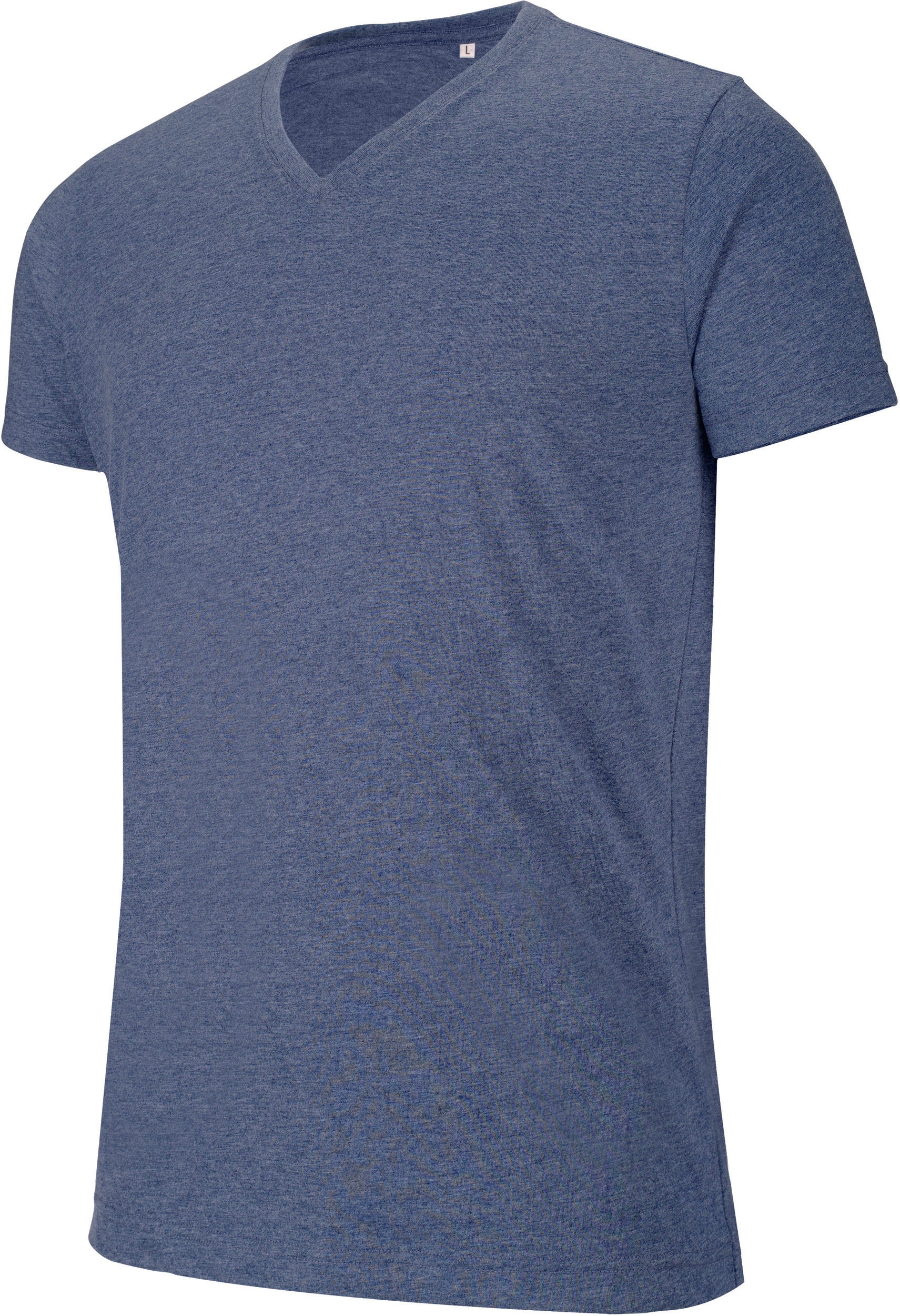 T-shirt col V manches courtes "mélange" homme