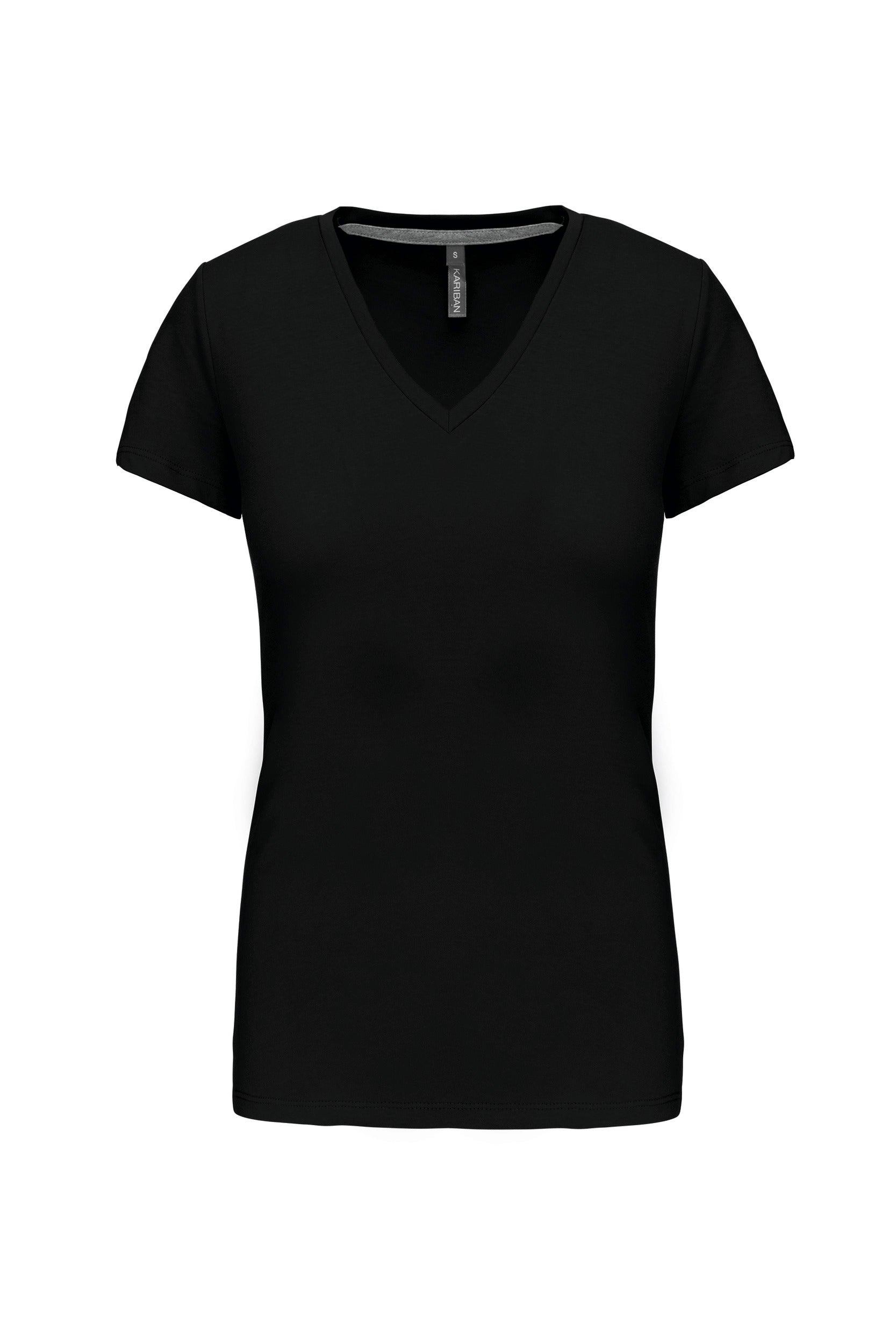 T-shirt col V manches courtes femme
