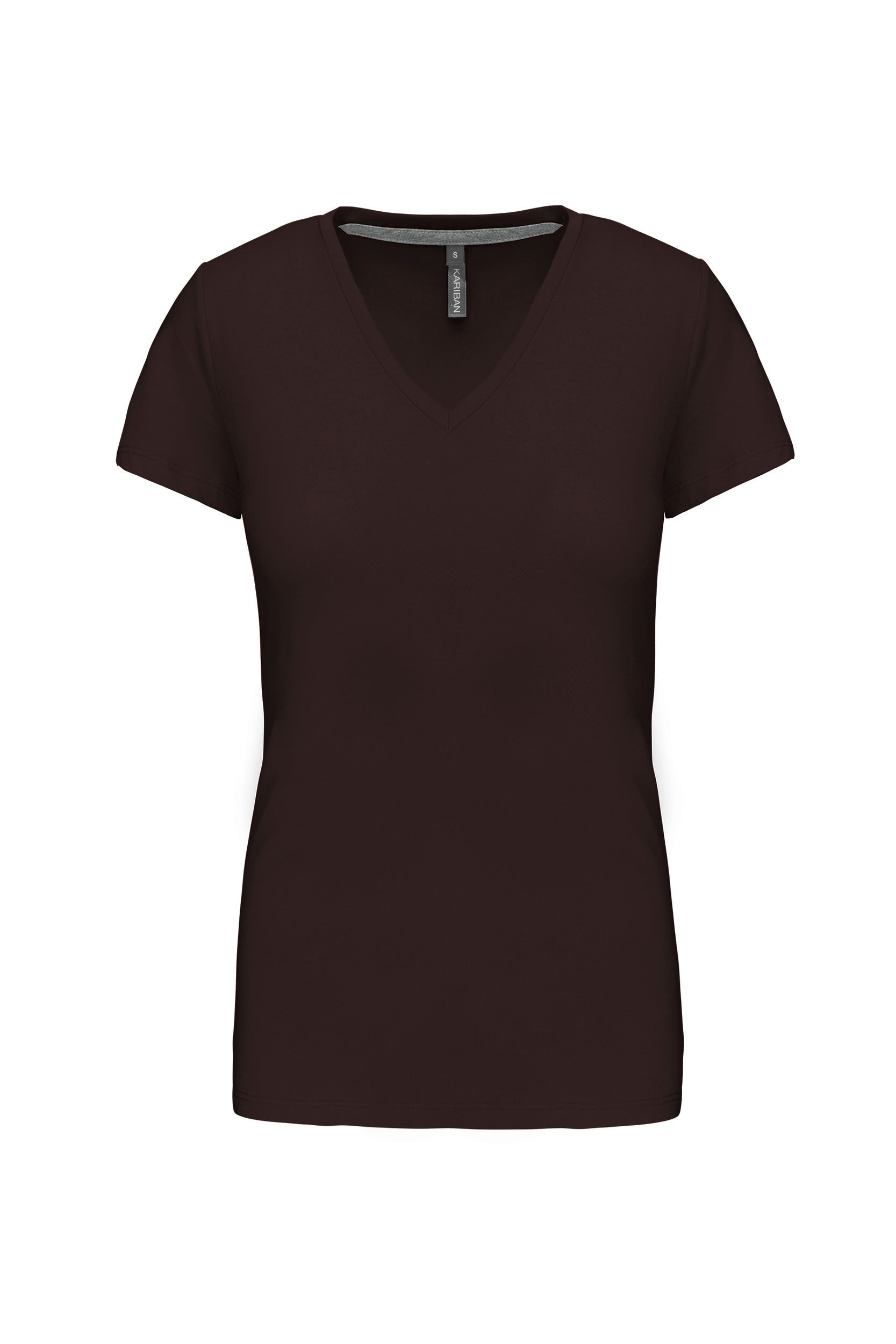 T-shirt col V manches courtes femme