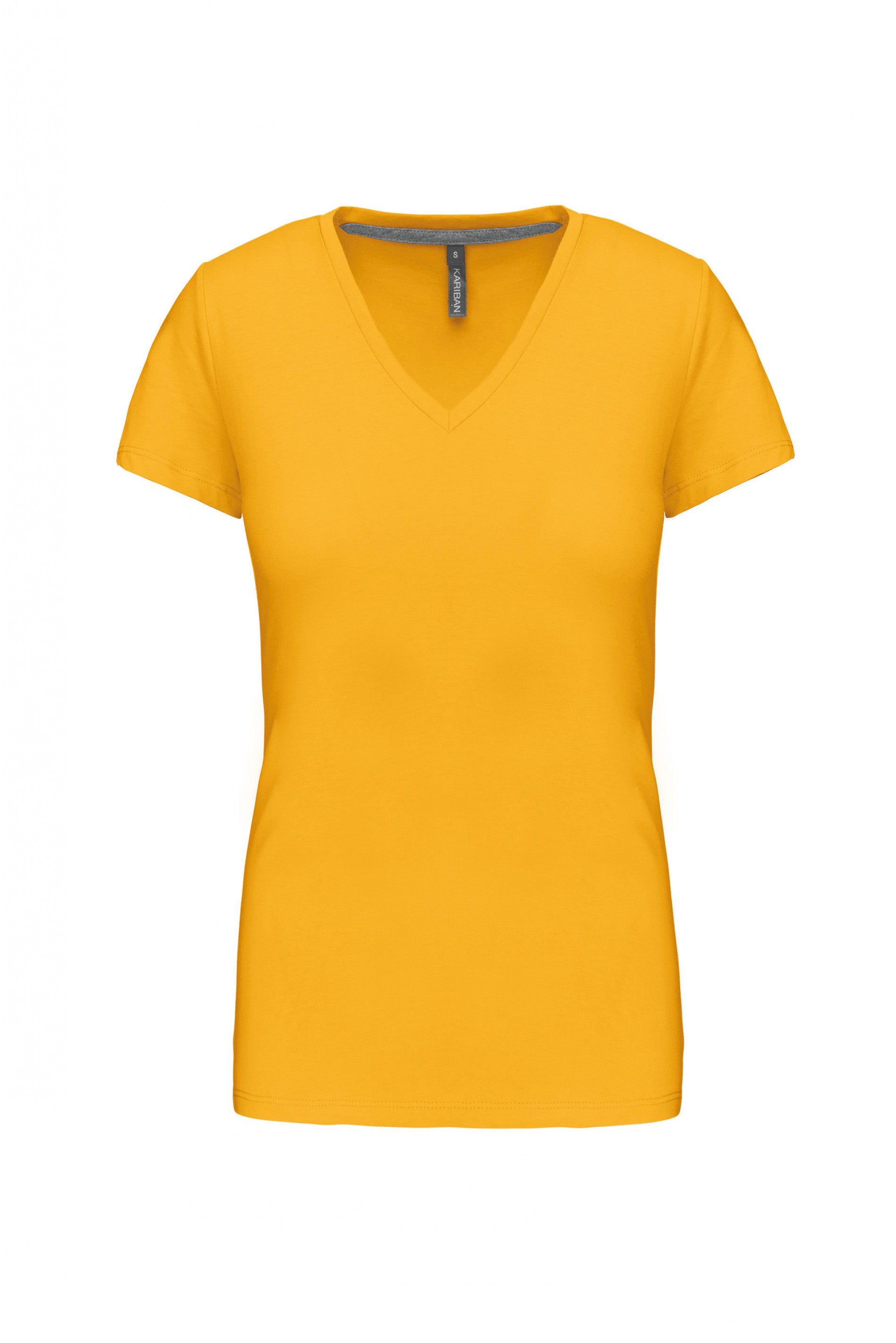 Dames T-shirt met V-hals en korte mouwen