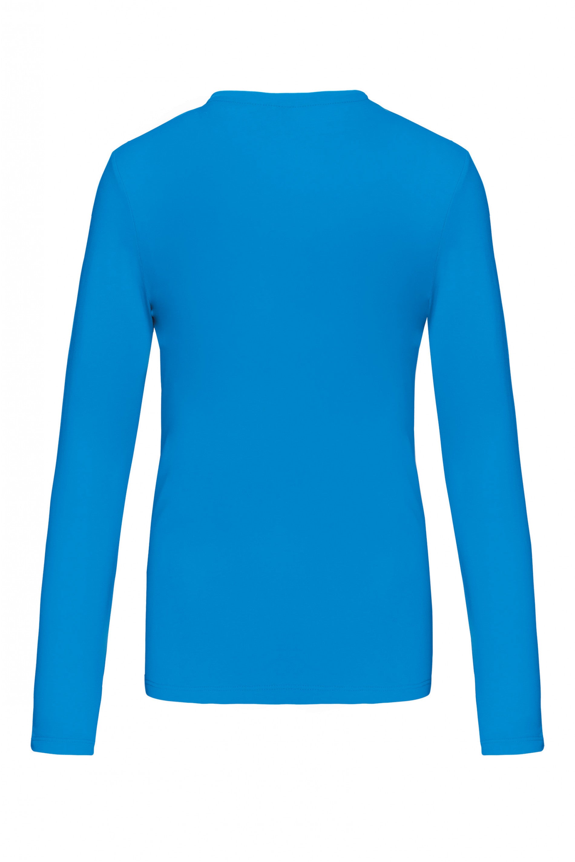 Dames T-shirt met V-hals en lange mouwen