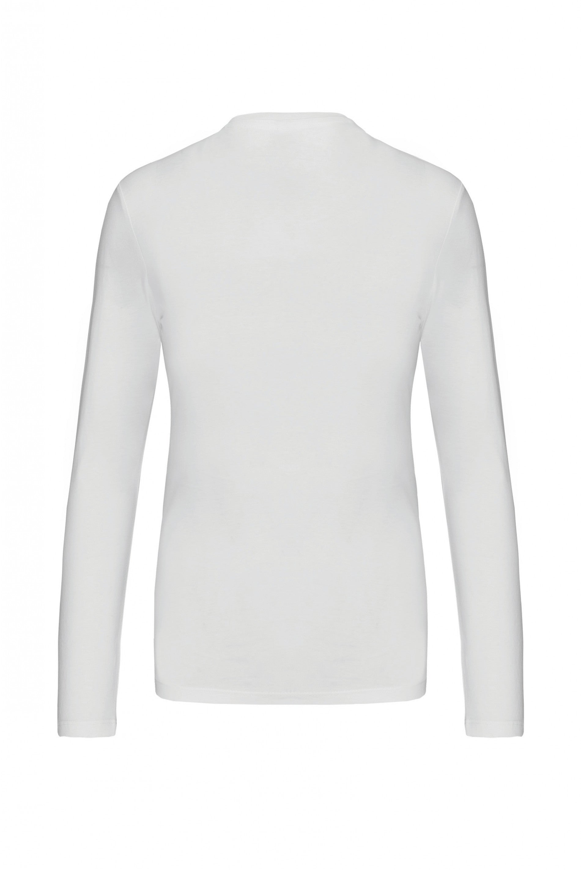 Dames T-shirt met V-hals en lange mouwen