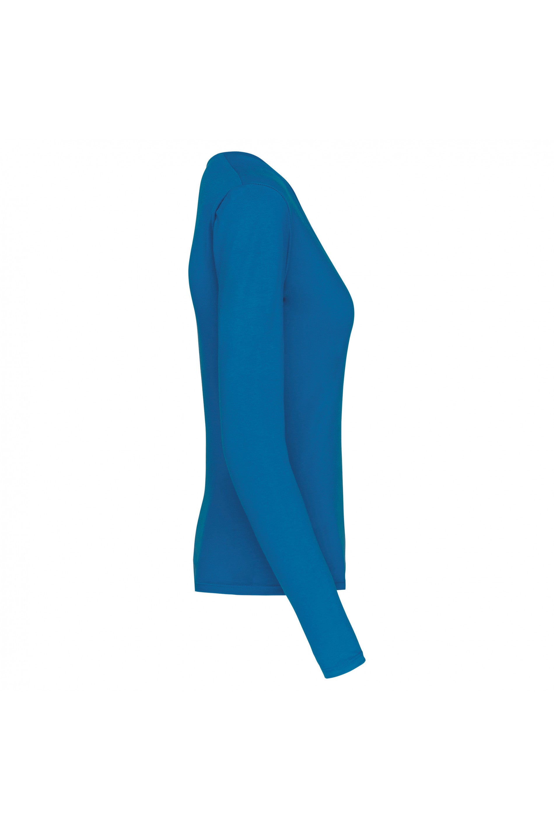 Dames T-shirt met V-hals en lange mouwen