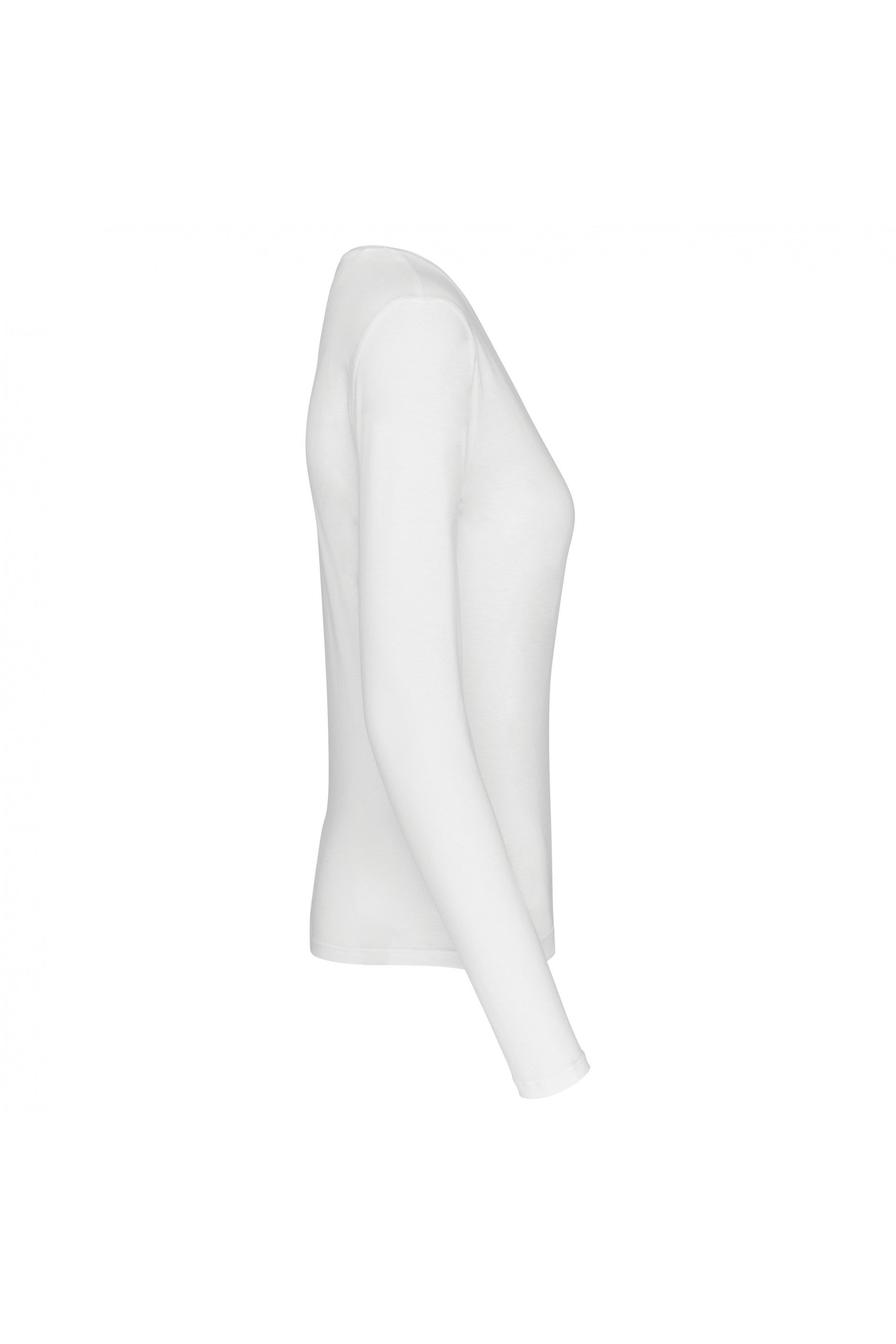 Dames T-shirt met V-hals en lange mouwen