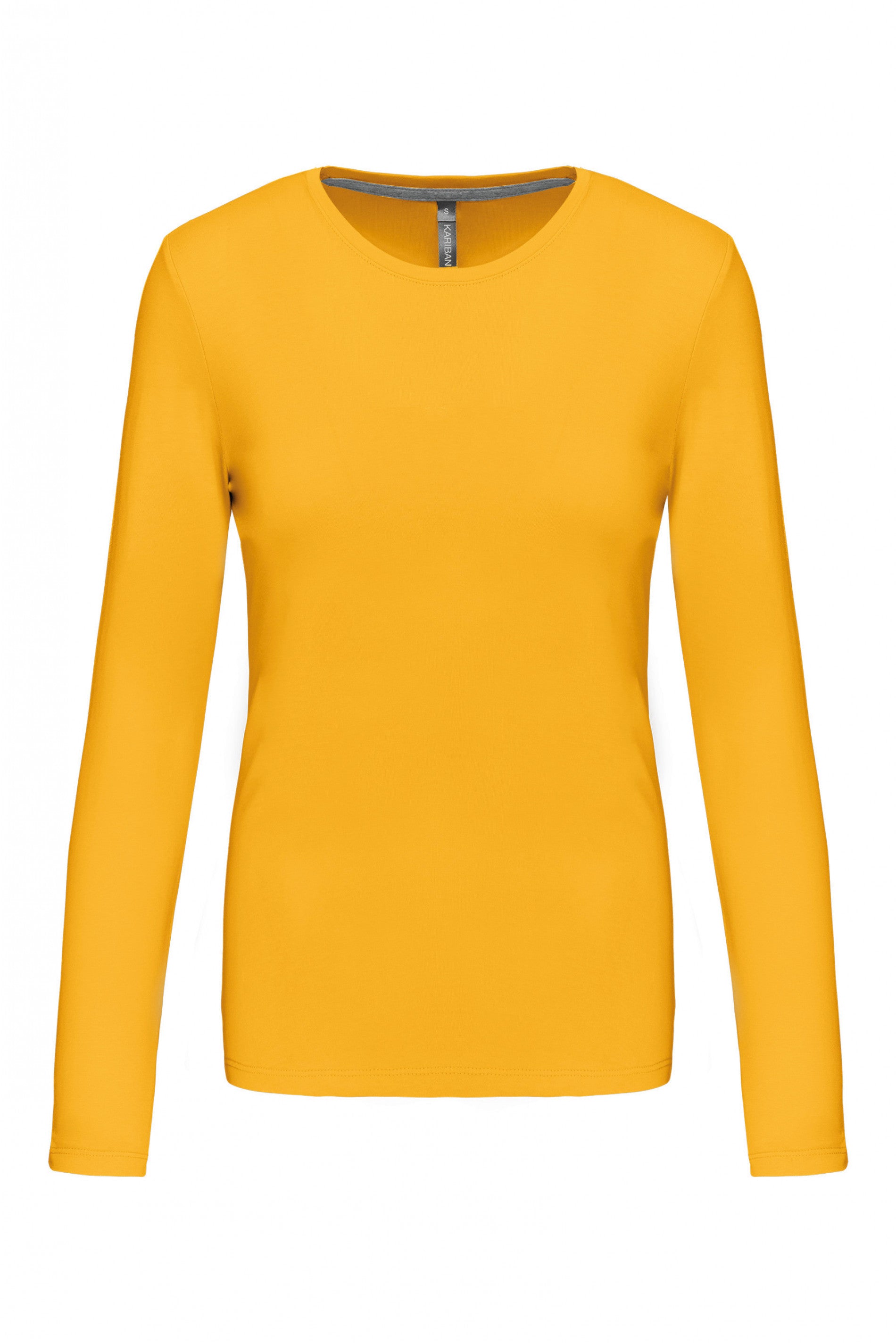 Dames T-shirt met lange mouwen en ronde hals