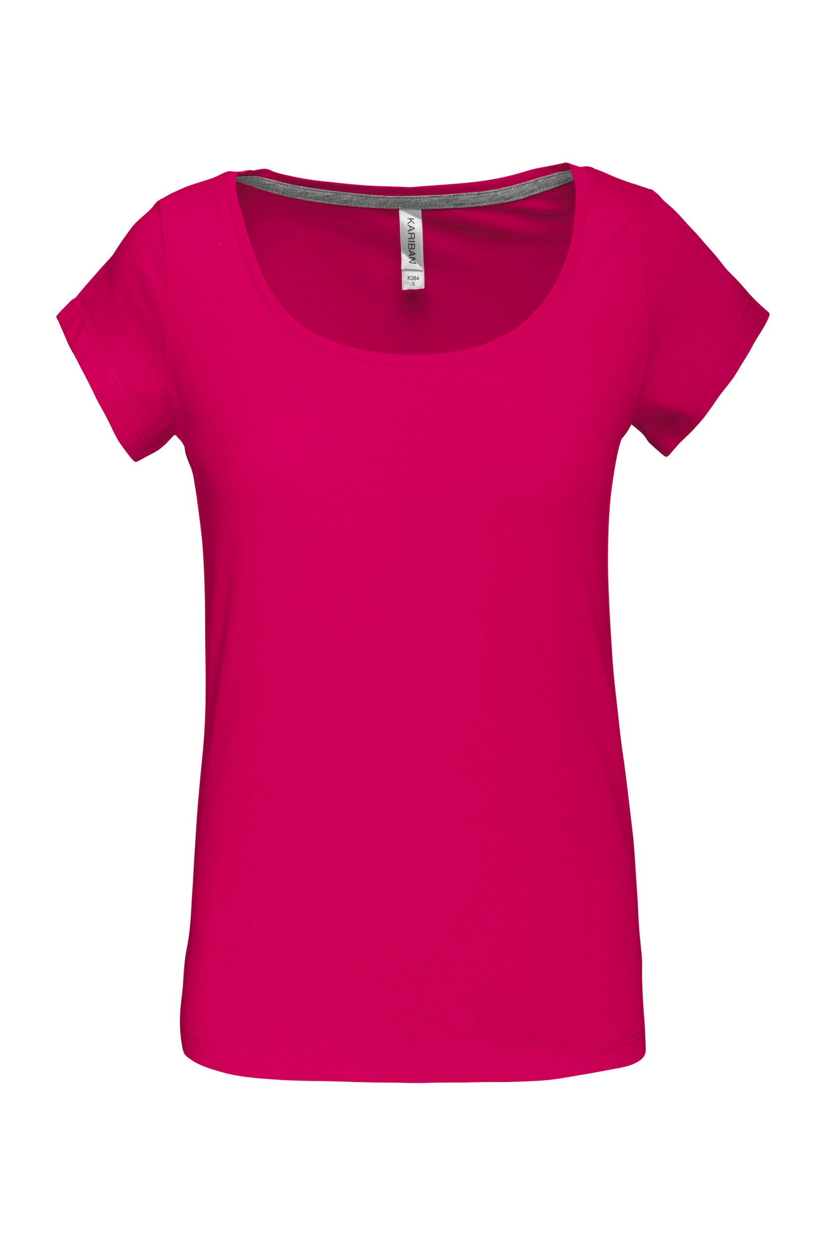 T-shirt col bateau manches courtes femme