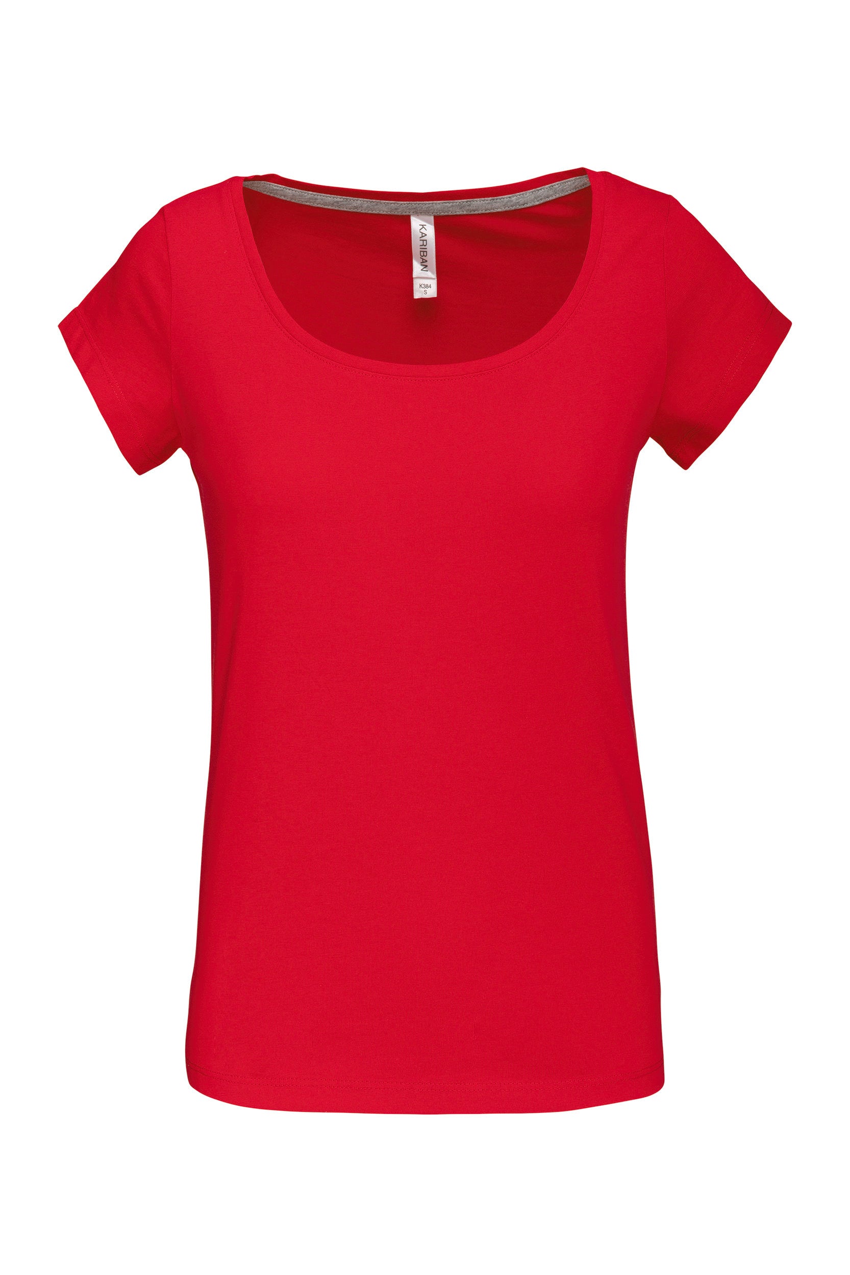 T-shirt col bateau manches courtes femme