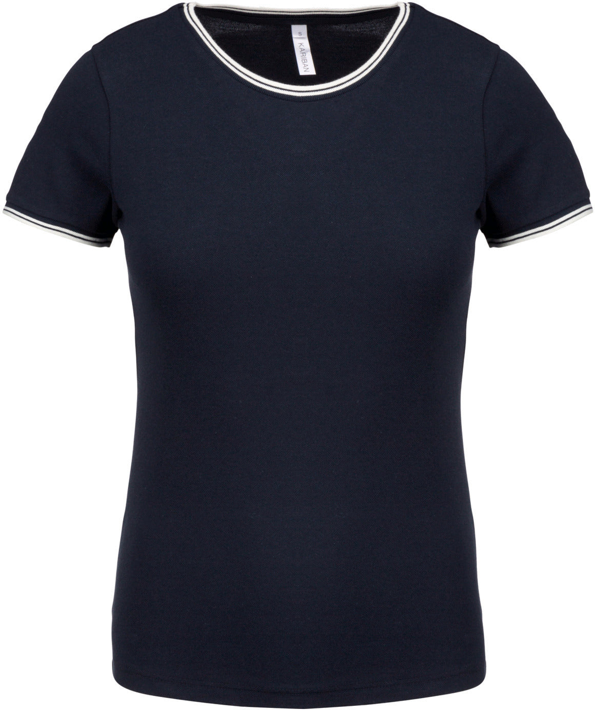 T-shirt maille piquée col rond femme