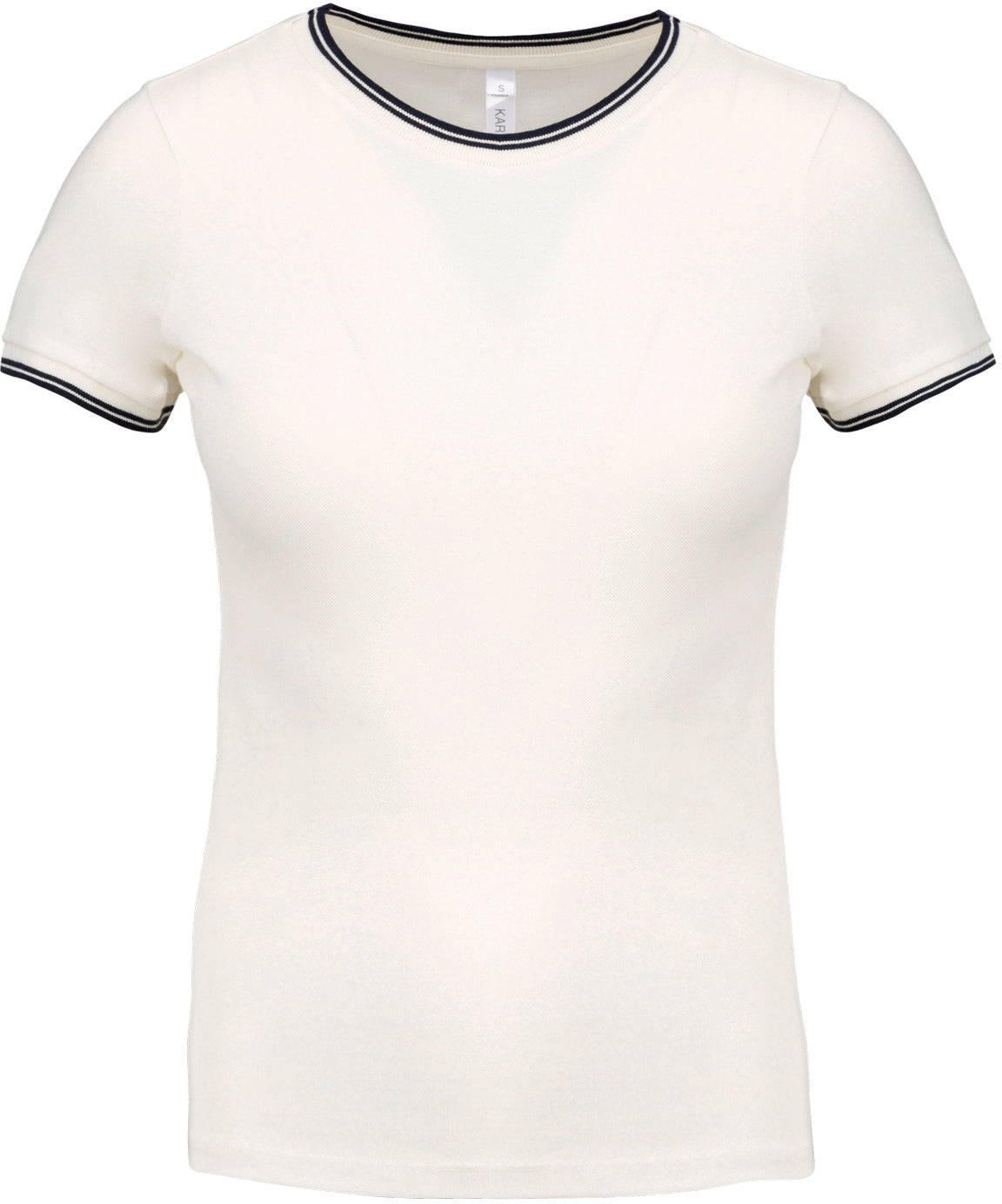 T-shirt maille piquée col rond femme