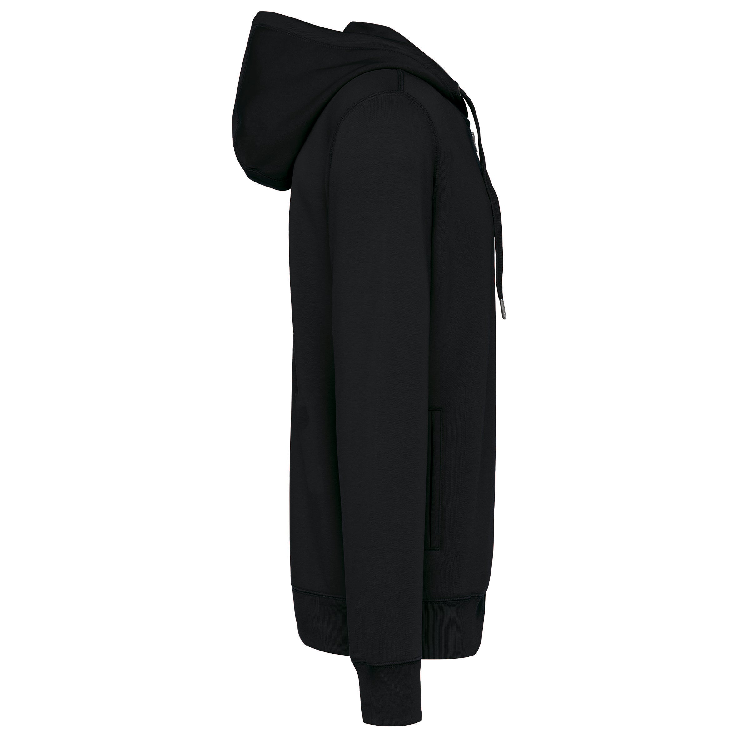 Uniseks ecologisch verantwoord French Terry sweatshirt met capuchon en rits