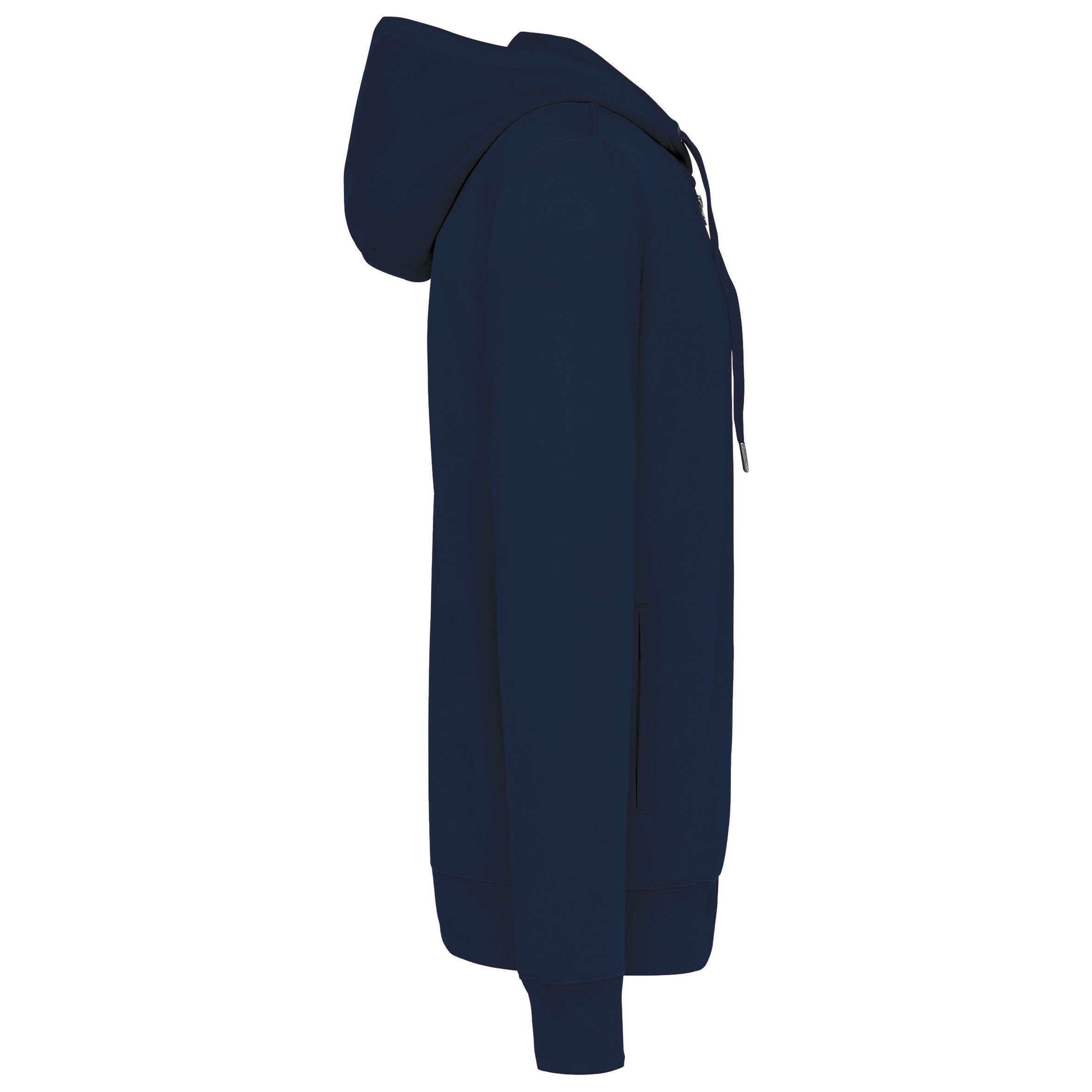 Uniseks ecologisch verantwoord French Terry sweatshirt met capuchon en rits